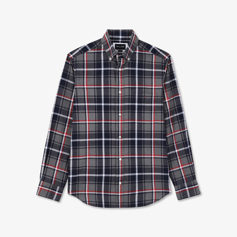 Red shirt with a chequered pattern - Image 2
