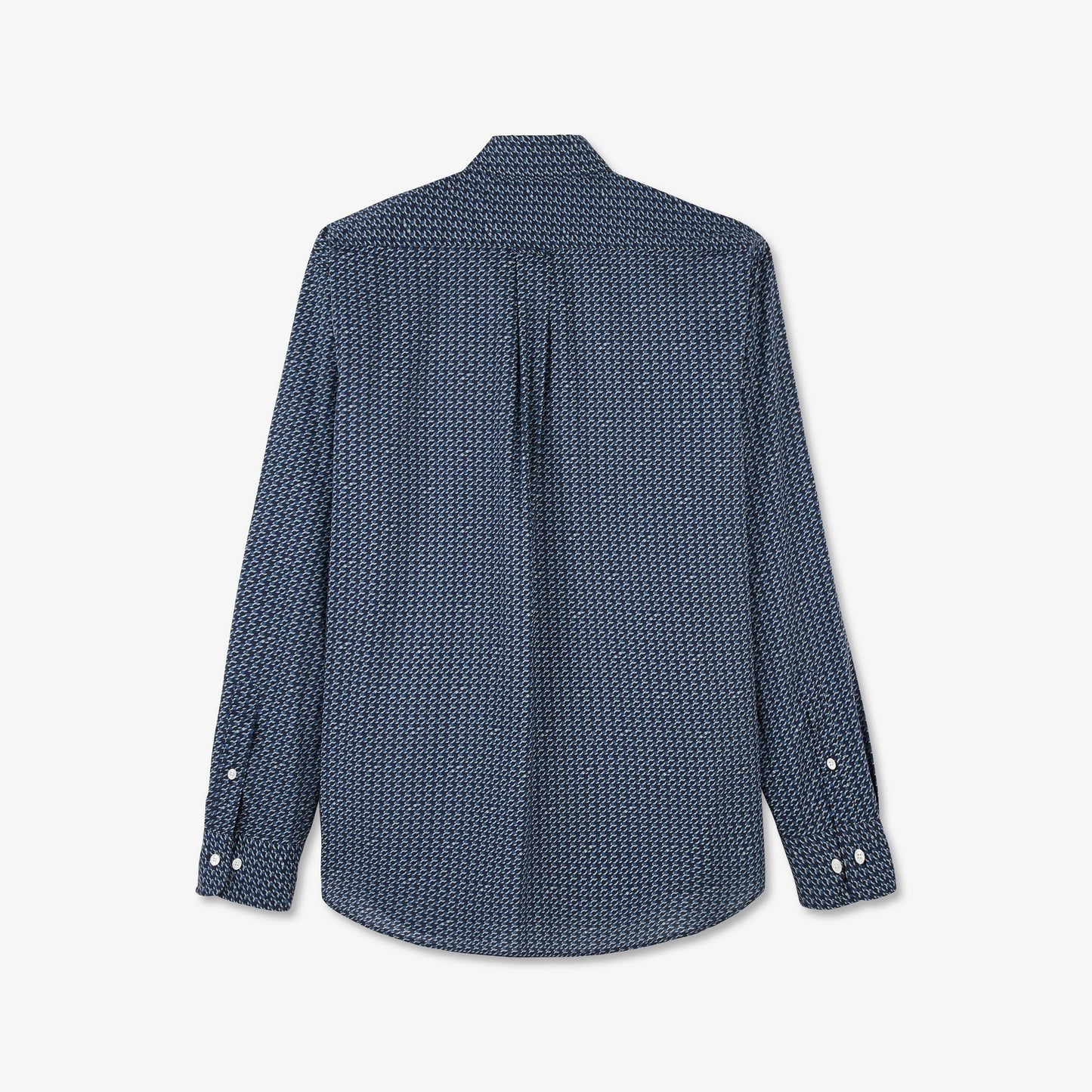 Grey shirt with geometric micro-motif