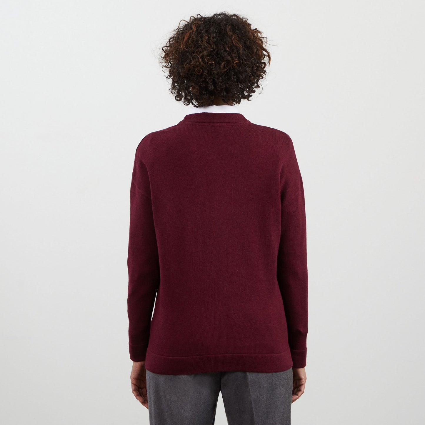 Plain burgundy cardigan