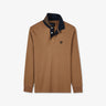 Dark beige long-sleeved rugby shirt