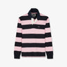 Striped pink long-sleeved rugby shirt