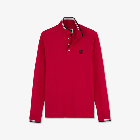 Pink long-sleeved polo shirt - Image 2