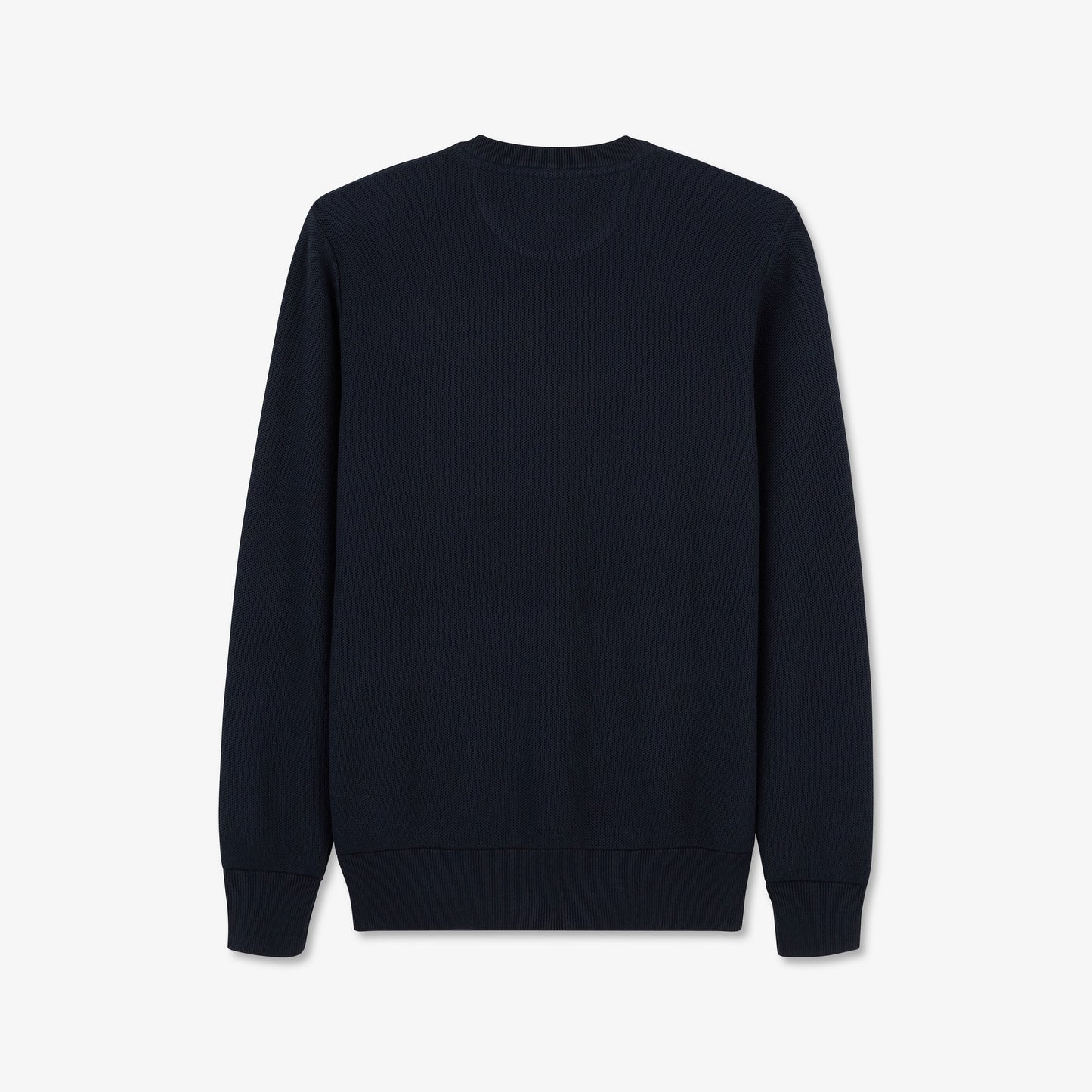 Dark blue jumper in decorative cable knit