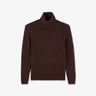 Dark blue zip cardigan in rib knit