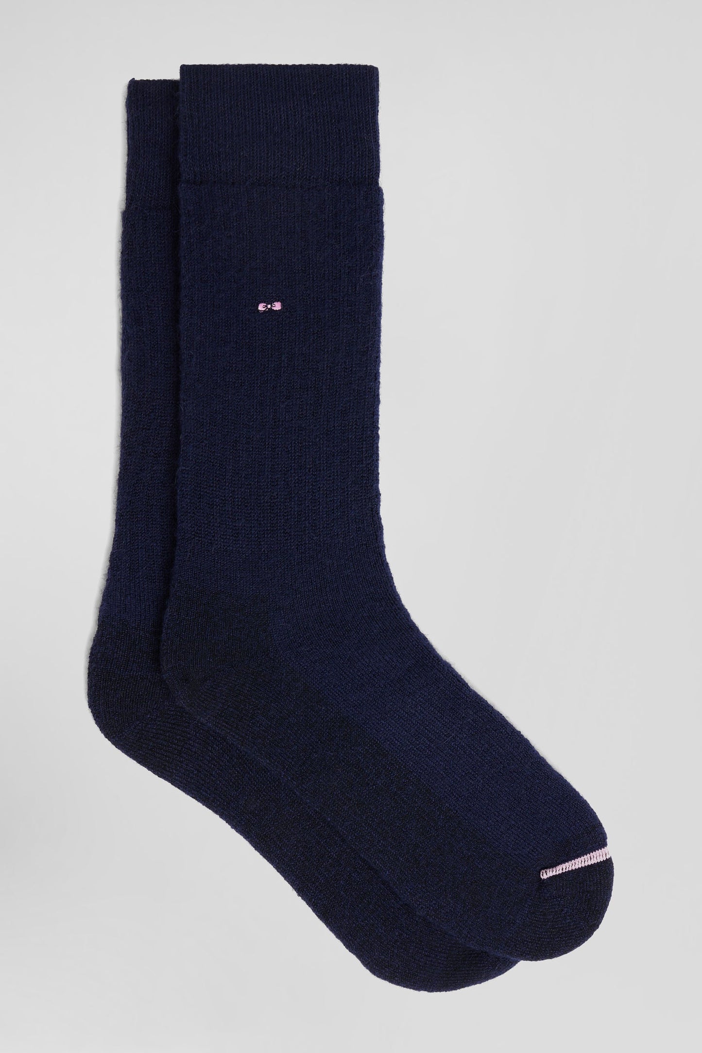 Paire de chaussettes en laine alpaga mélangée bleu marine - Image 1