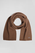 Echarpe unie en coton camel