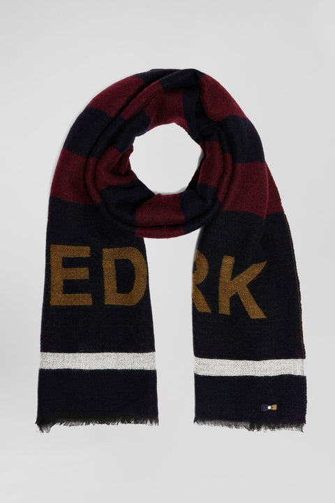 Burgundy striped scarf - Image 1