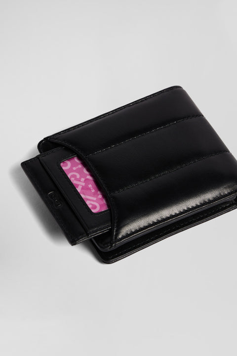 Black quilted leather card holder - Image 3