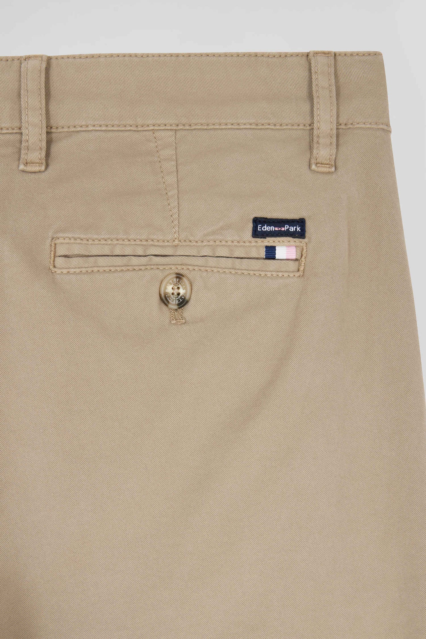 Pantalon chino beige en gabardine de coton stretch coupe Regular - Image 10