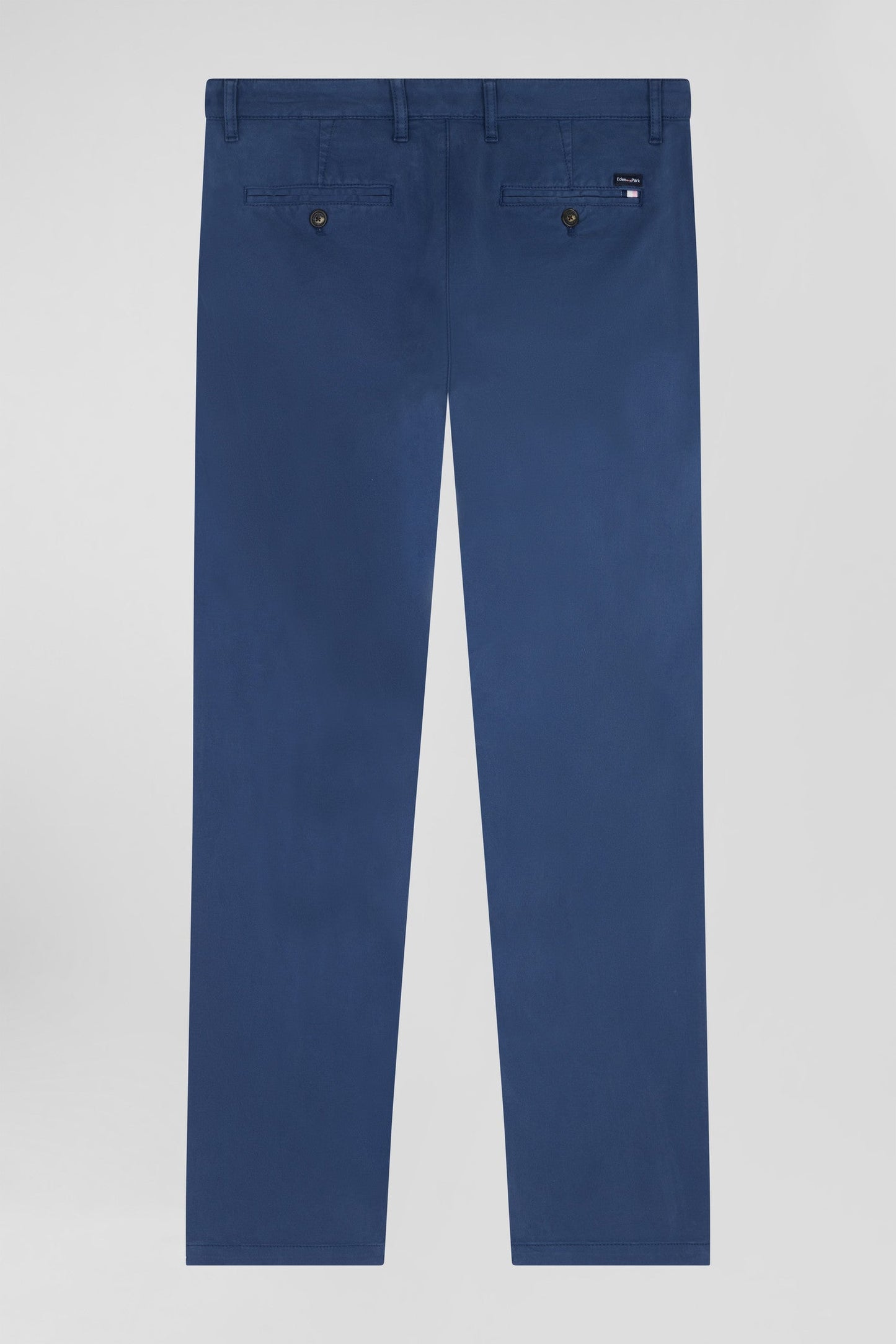 Pantalon chino bleu en gabardine de coton stretch coupe Regular - Image 4