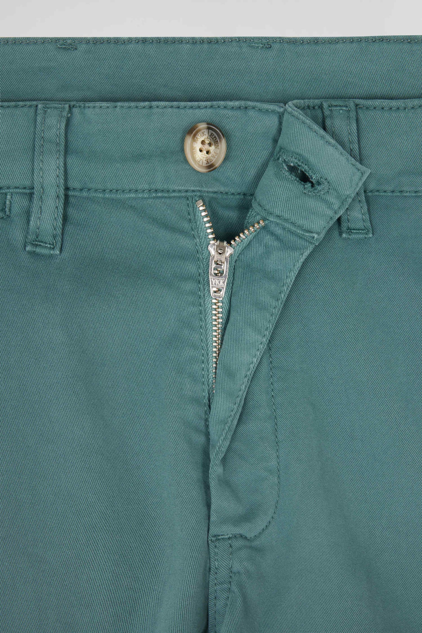 Pantalon chino vert en gabardine de coton stretch coupe Regular - Image 7