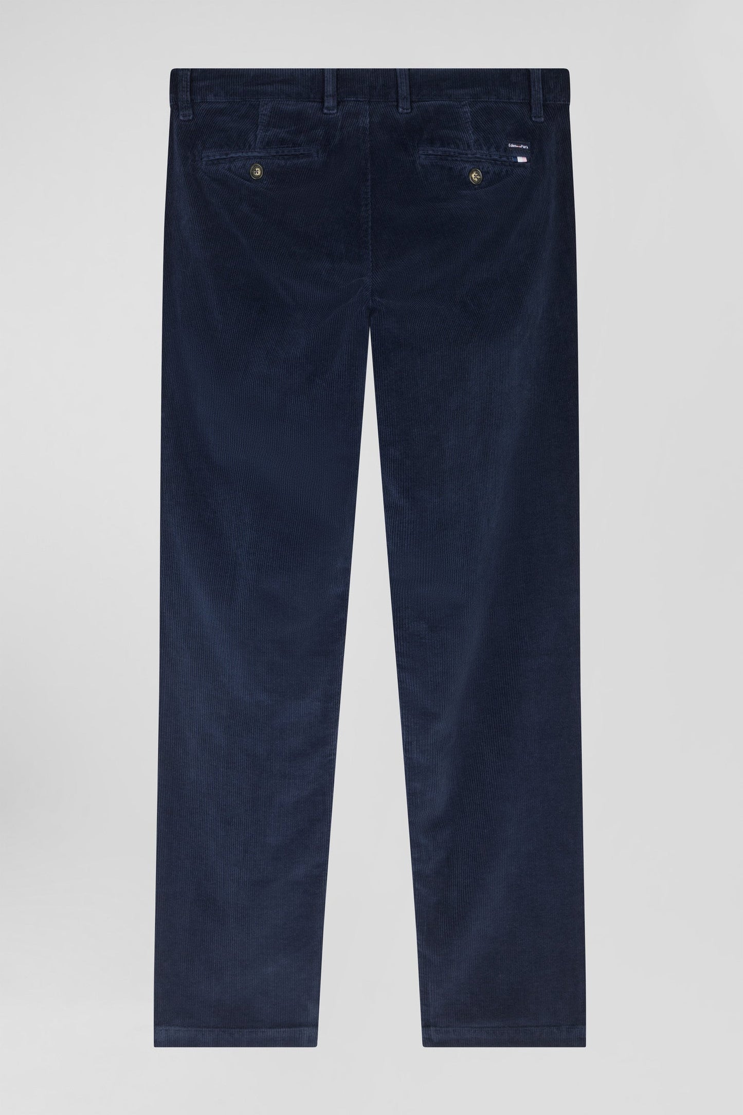 Pantalon chino en coton velours stretch marine coupe Regular - Image 4