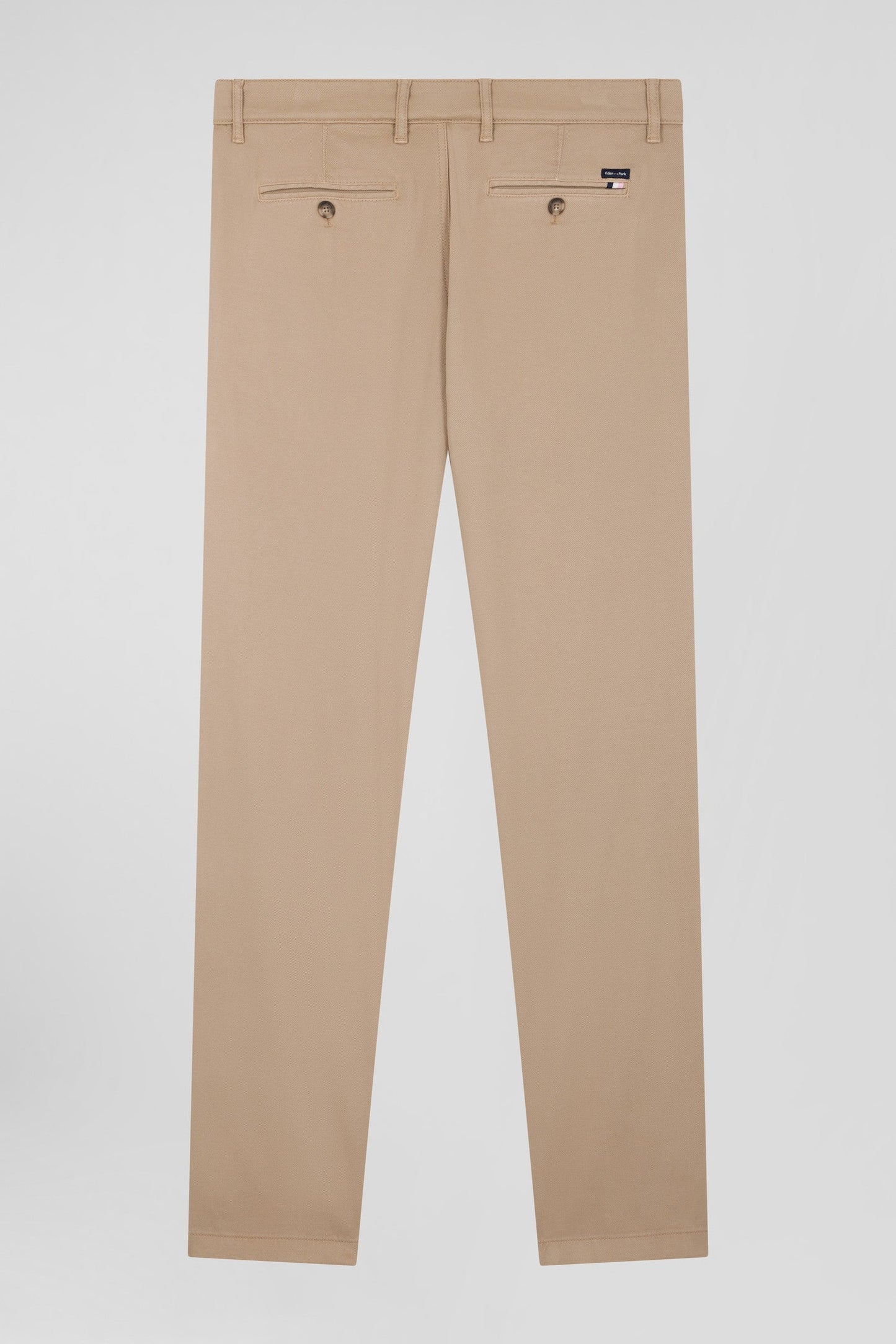 Pantalon chino en piqué de coton stretch et modal chanvre coupe Regular - Image 4