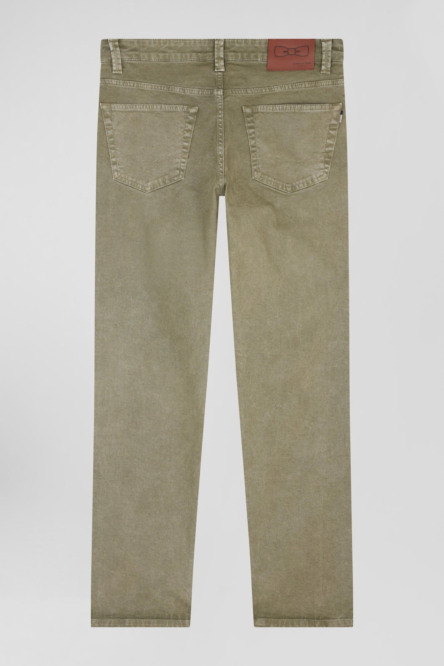 Pantalon 5 poches en coton stretch beige coupe Regular - Image 4