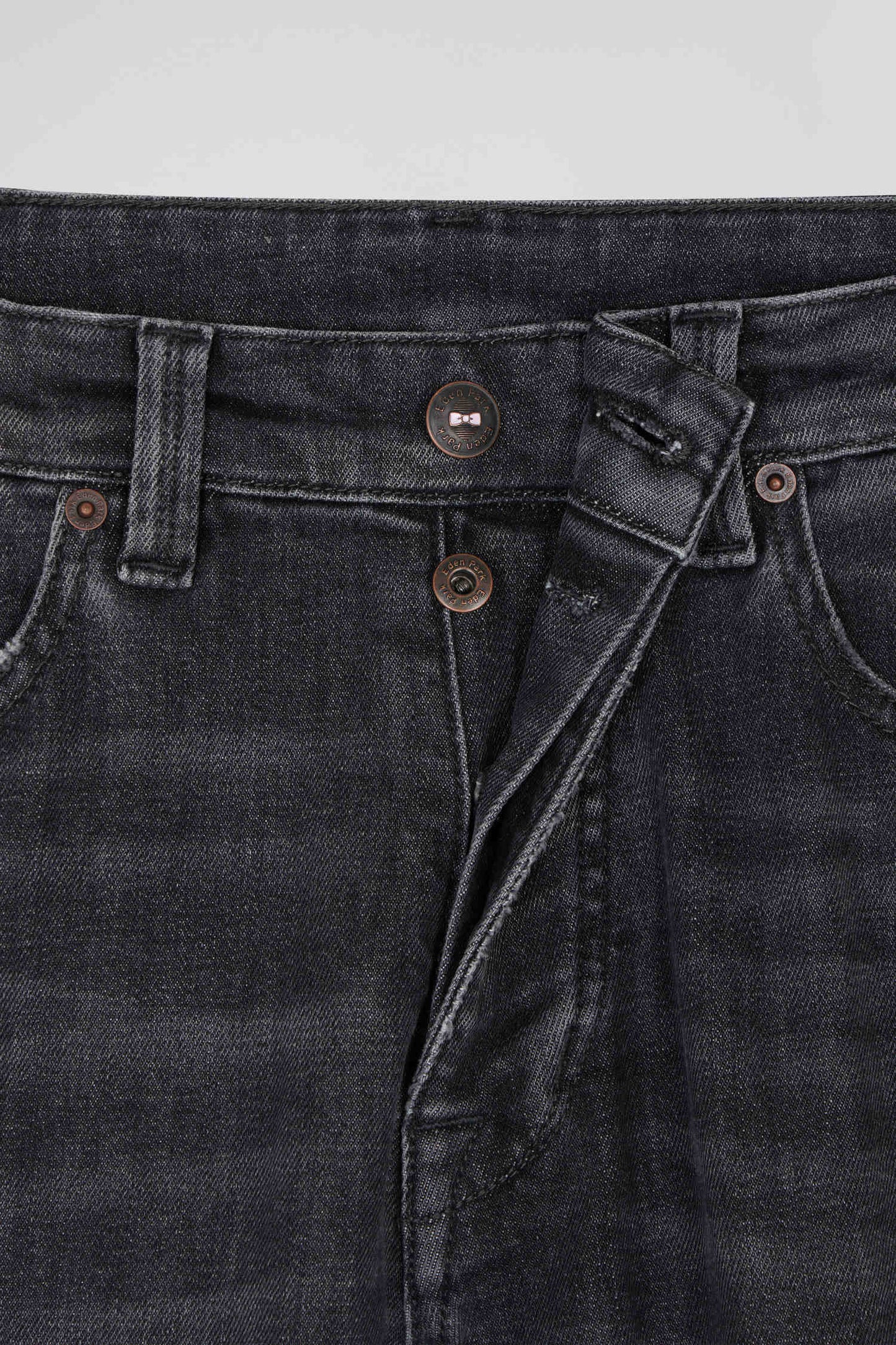 Jean en coton denim stretch mélangé gris coupe Regular - Image 7