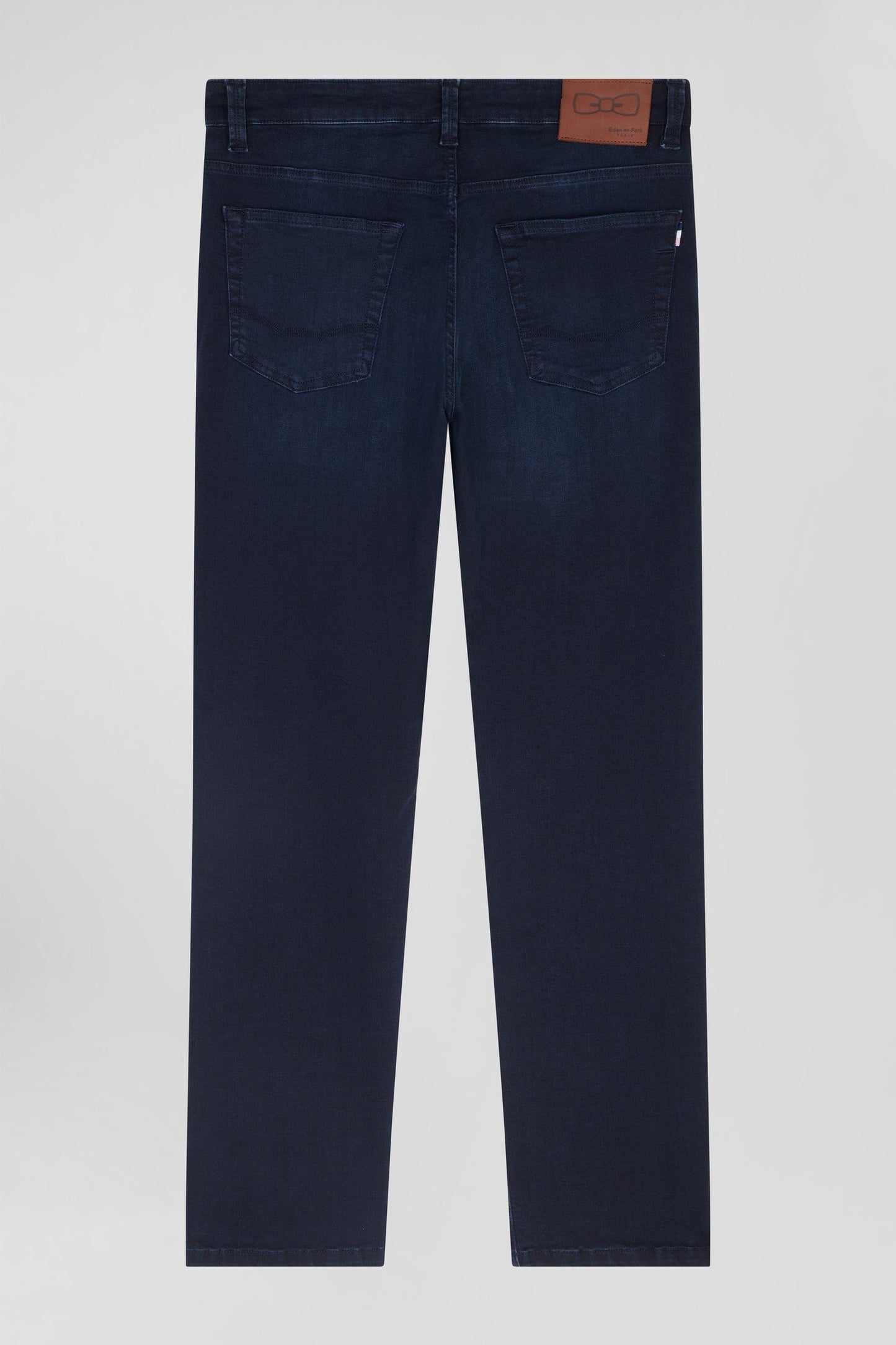 Jean en coton denim stretch bleu marine coupe Slim stone wash - Image 4