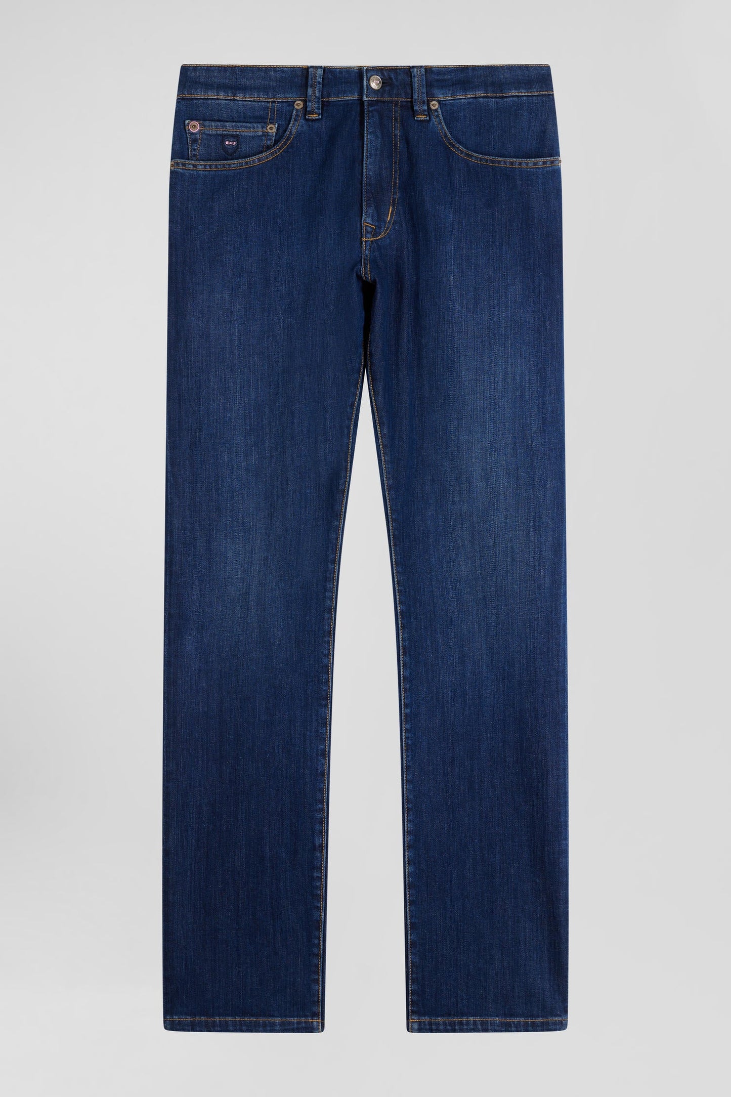 Jean en coton denim stretch brut coupe Regular délavage stone wash - Image 2