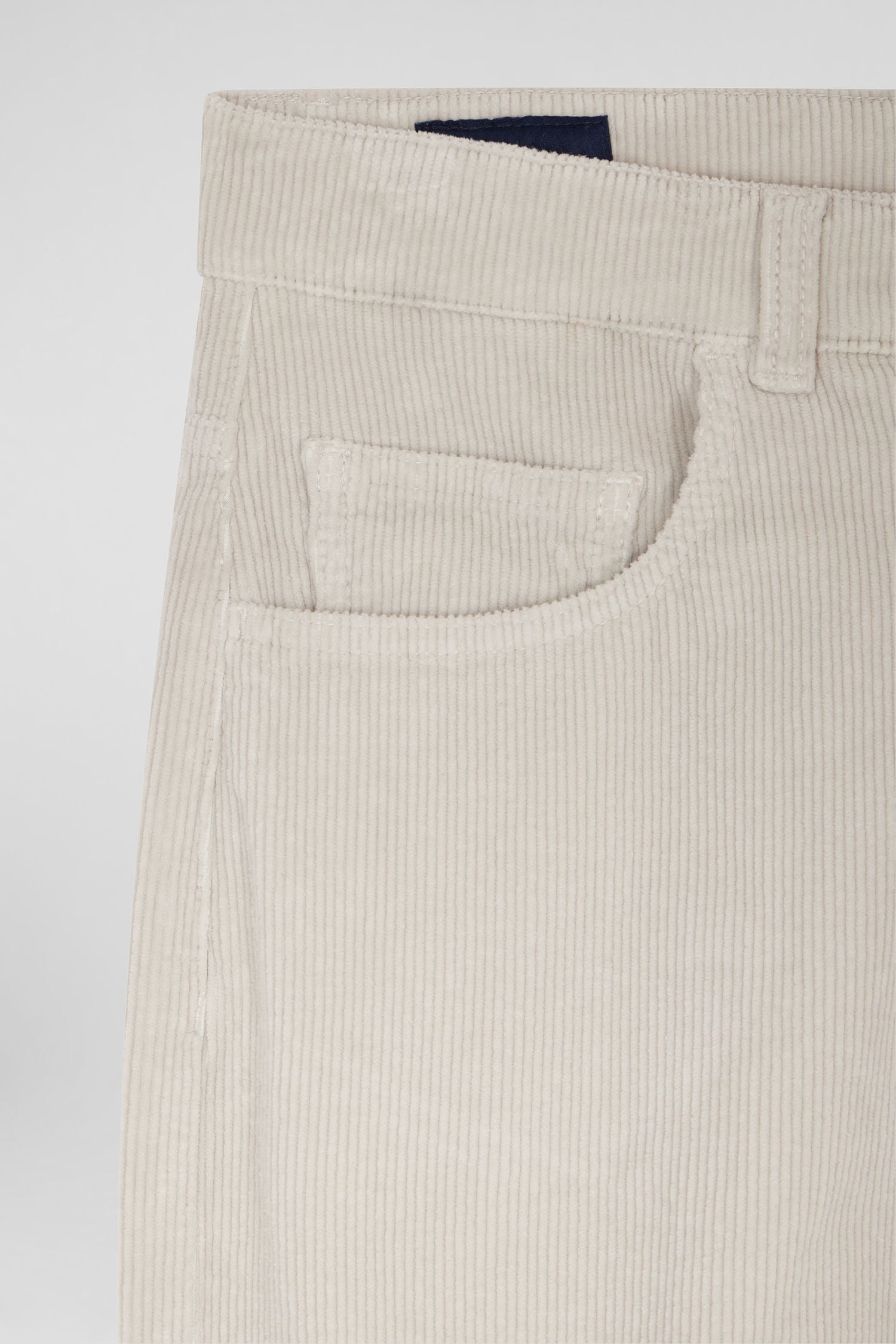 Comfort beige stretch cotton 5-pocket jeans