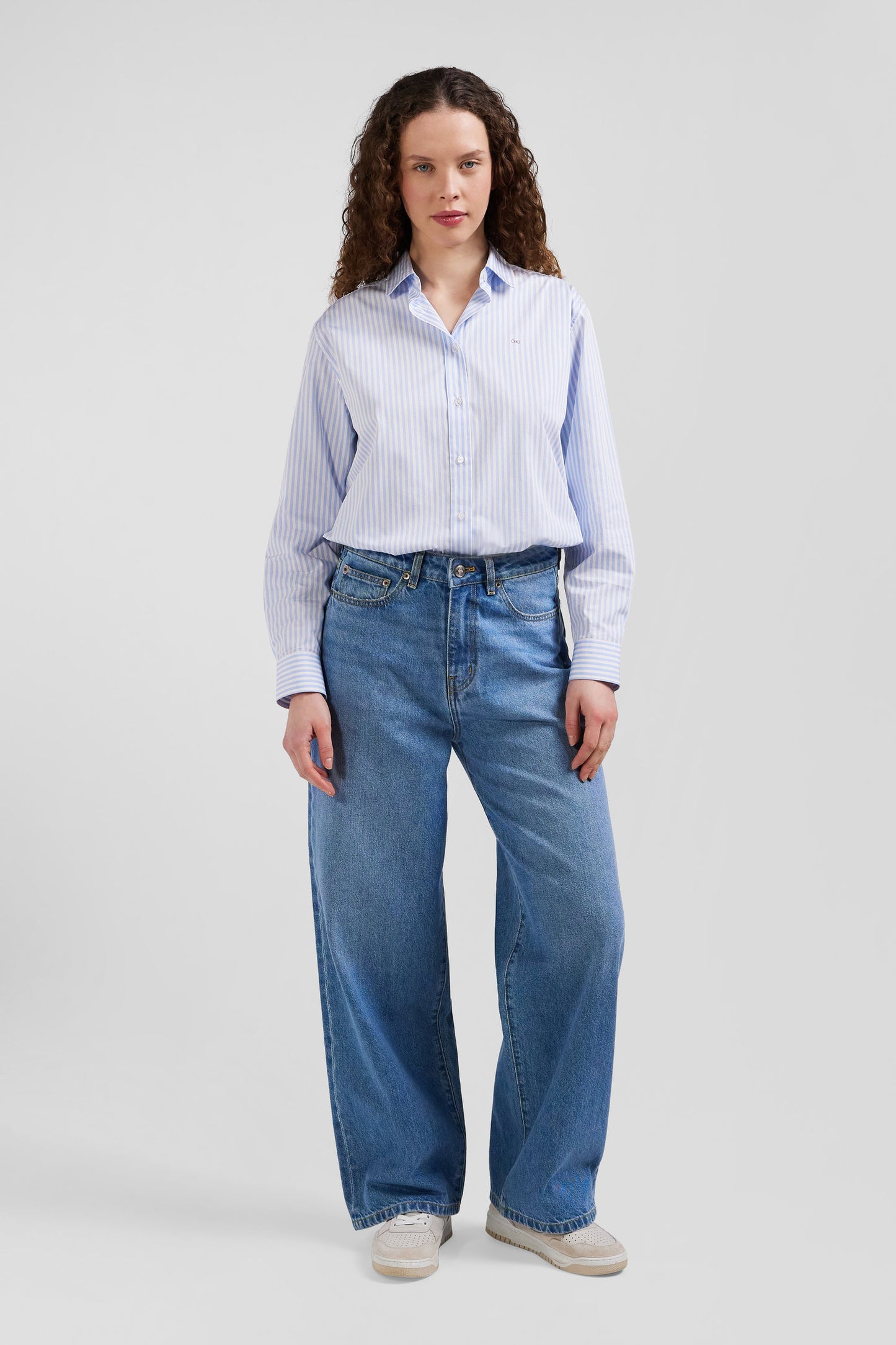 Relaxed blue cotton jeans