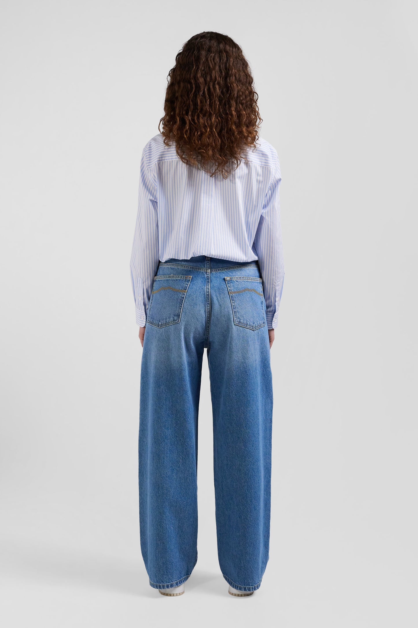 Relaxed blue cotton jeans