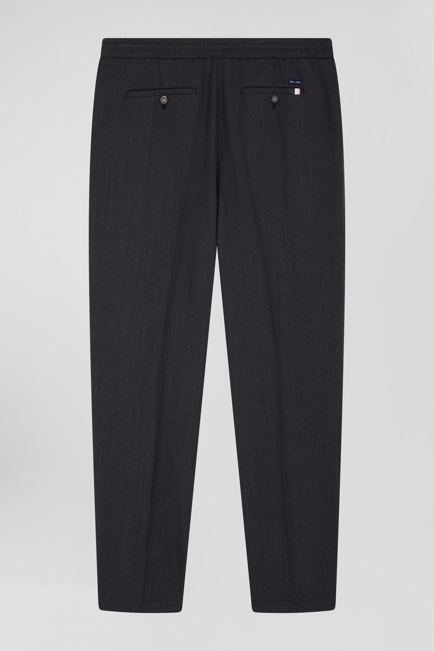 Modern anthracite grey elastic waist trousers