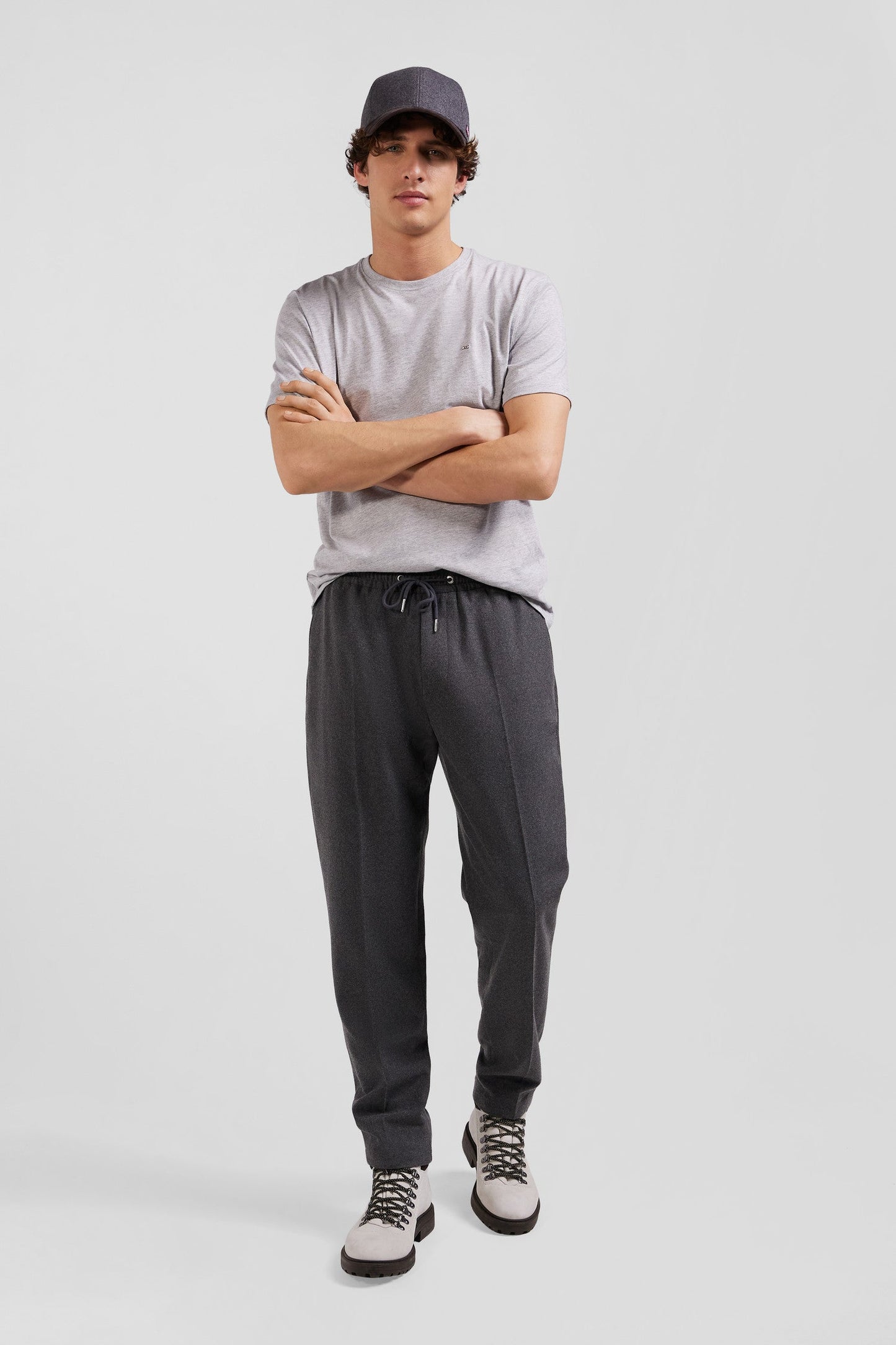 Pantalon gris taille élastiquée coupe Modern - Image 3