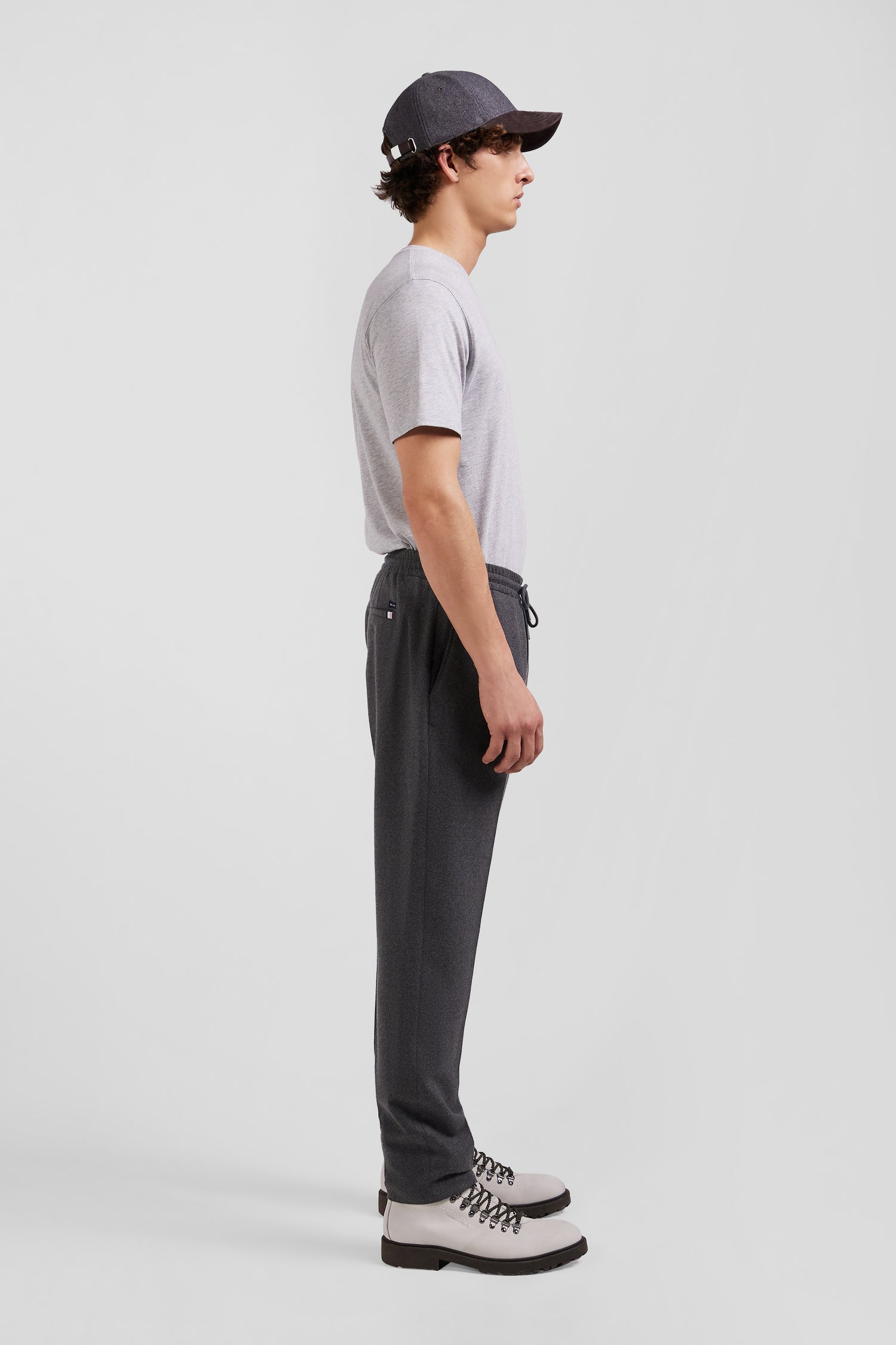 Pantalon gris taille élastiquée coupe Modern