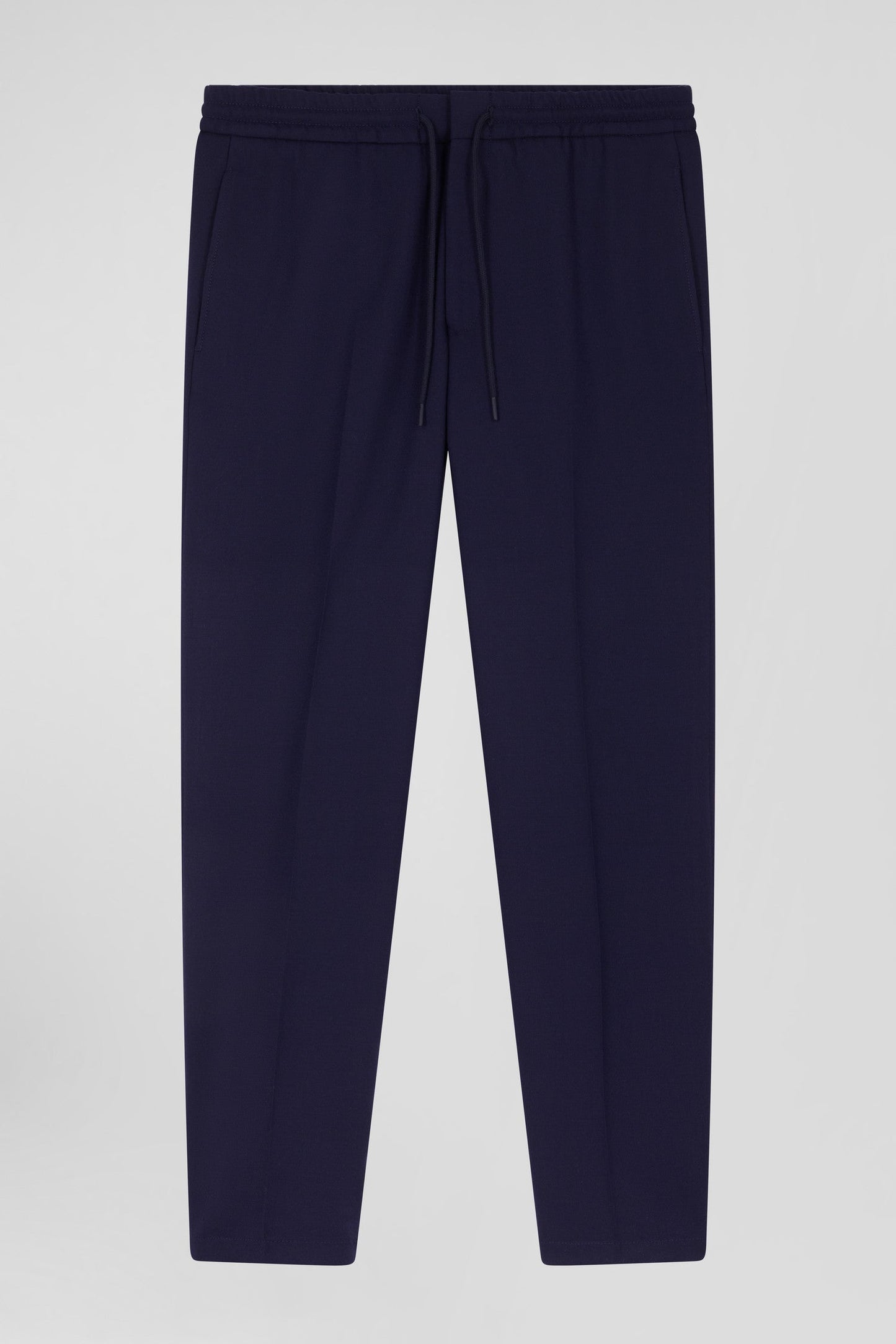 Pantalon en laine mélangée taille élastique marine coupe Modern - Image 2