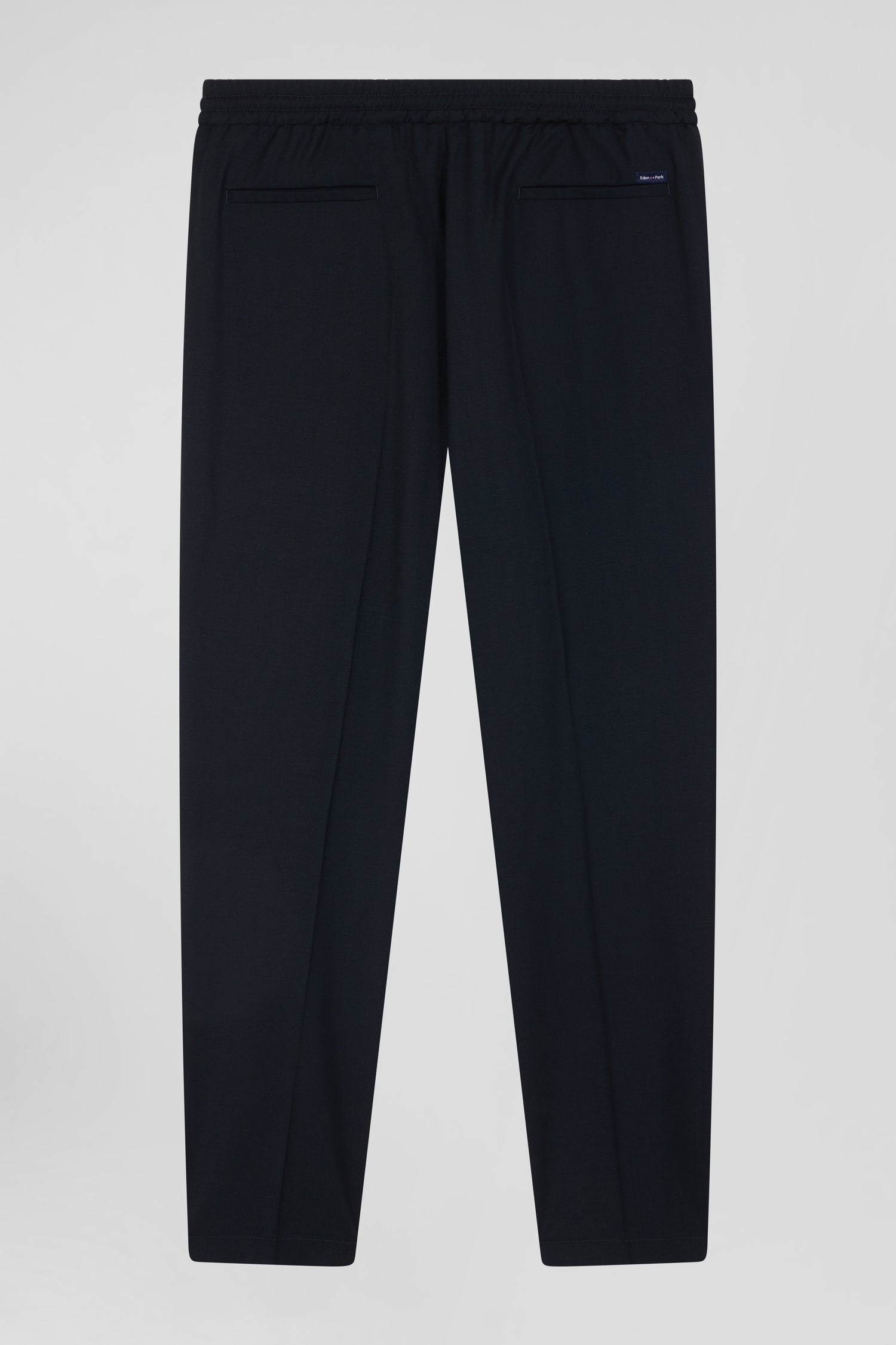 Pantalon en laine stretch kaki taille élastique coupe Modern