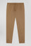 Pantalon taille élastique en coton stretch camel coupe Modern