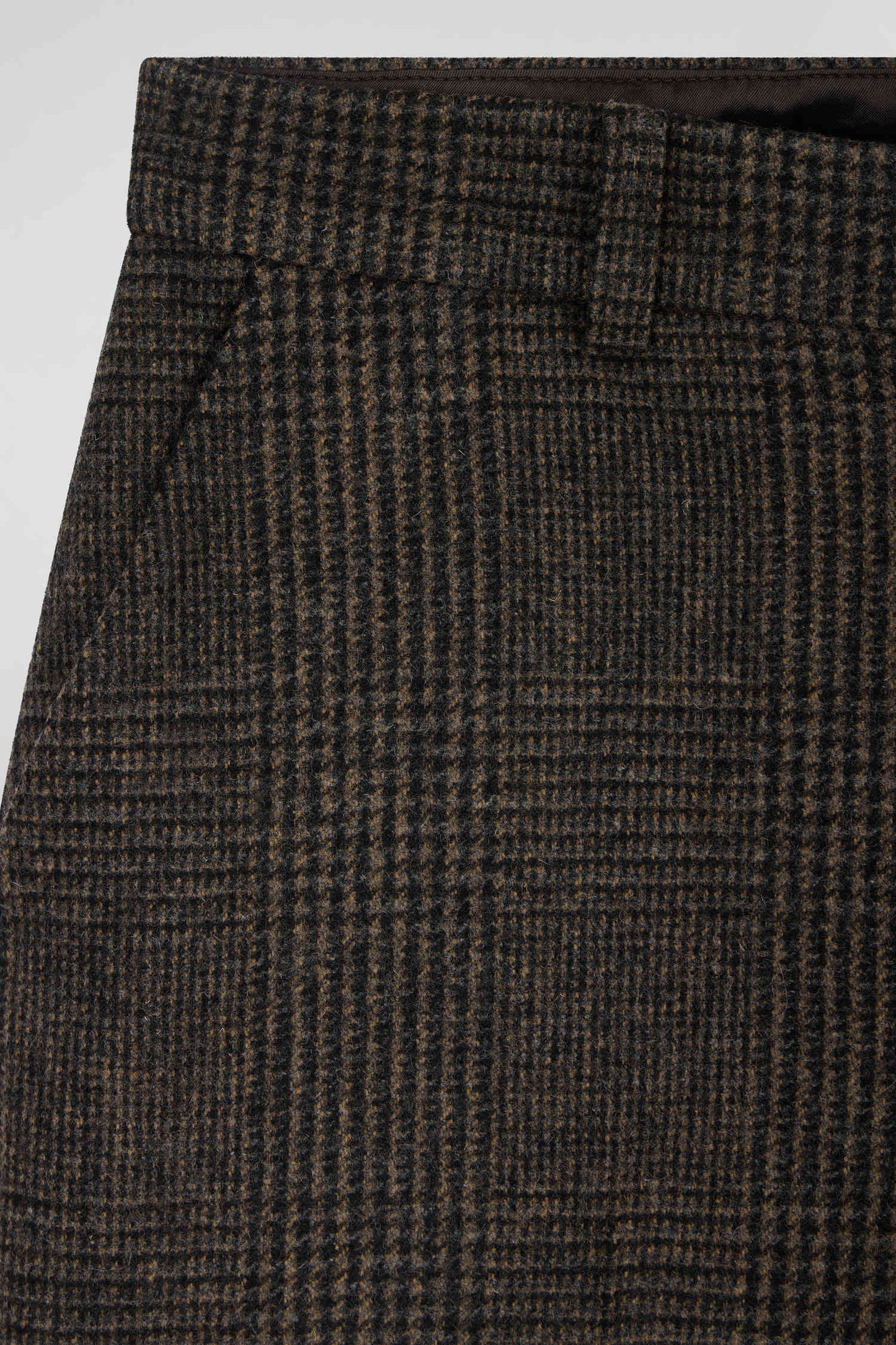 Regular grey blended wool shorts