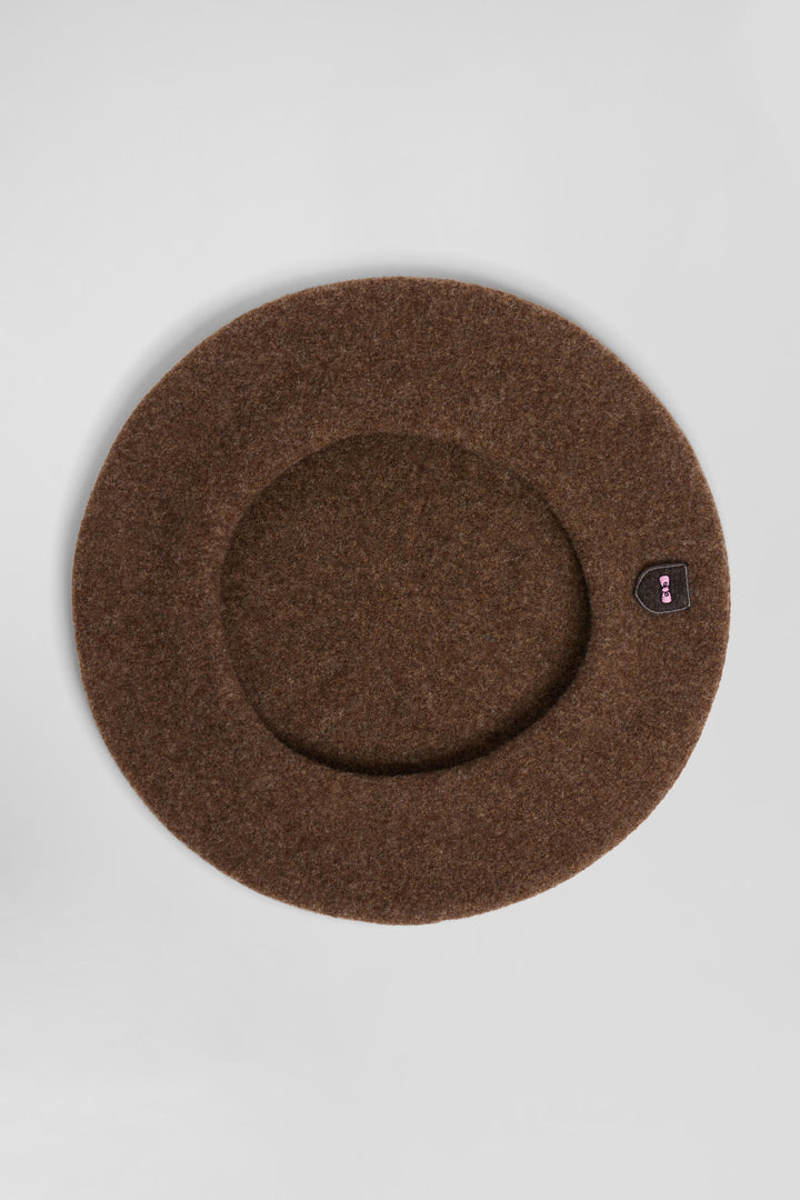 Brown wool beret