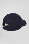 Navy blue cotton cap with bow tie