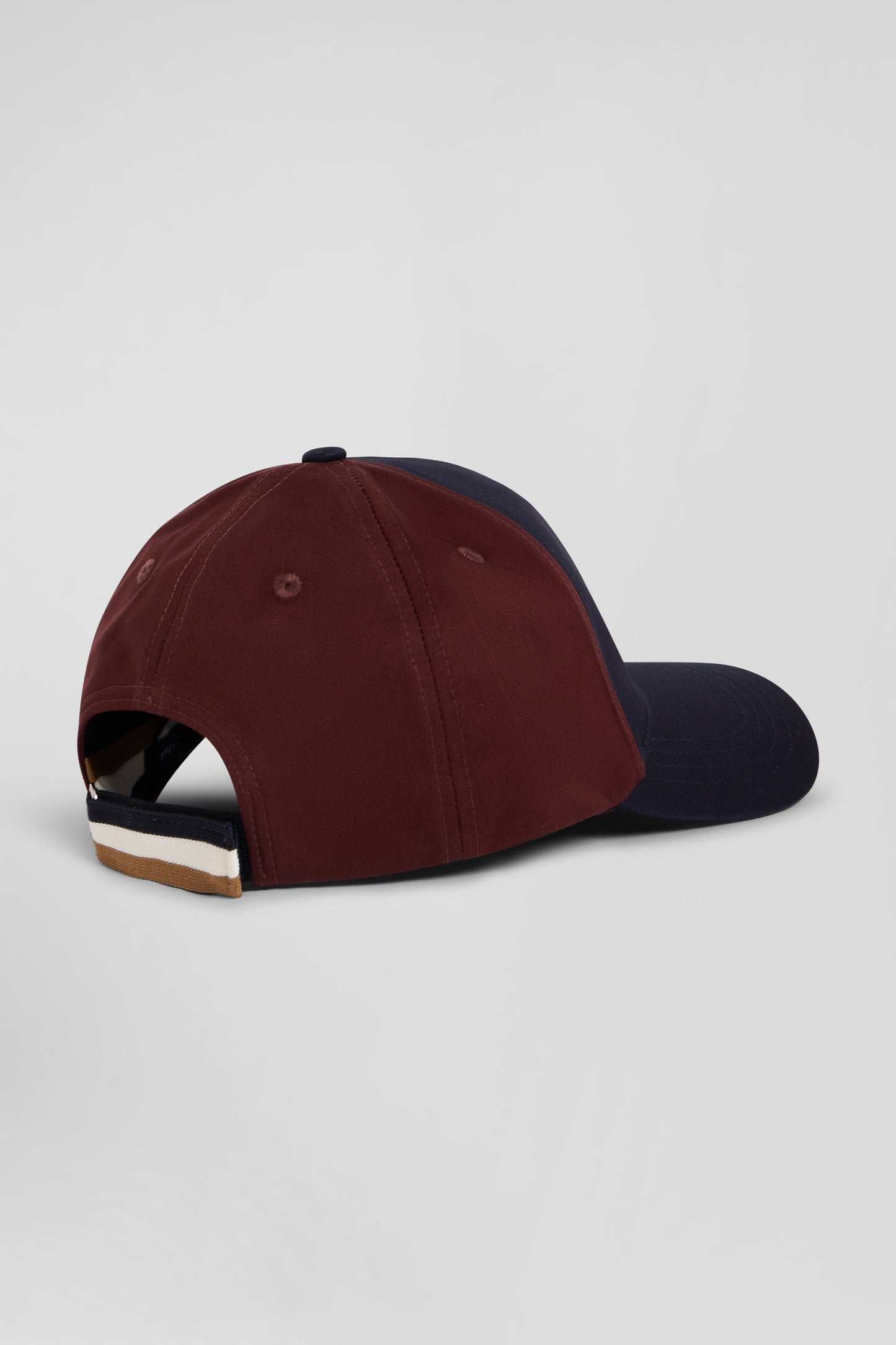 Casquette en coton bordeaux et marine - Image 2