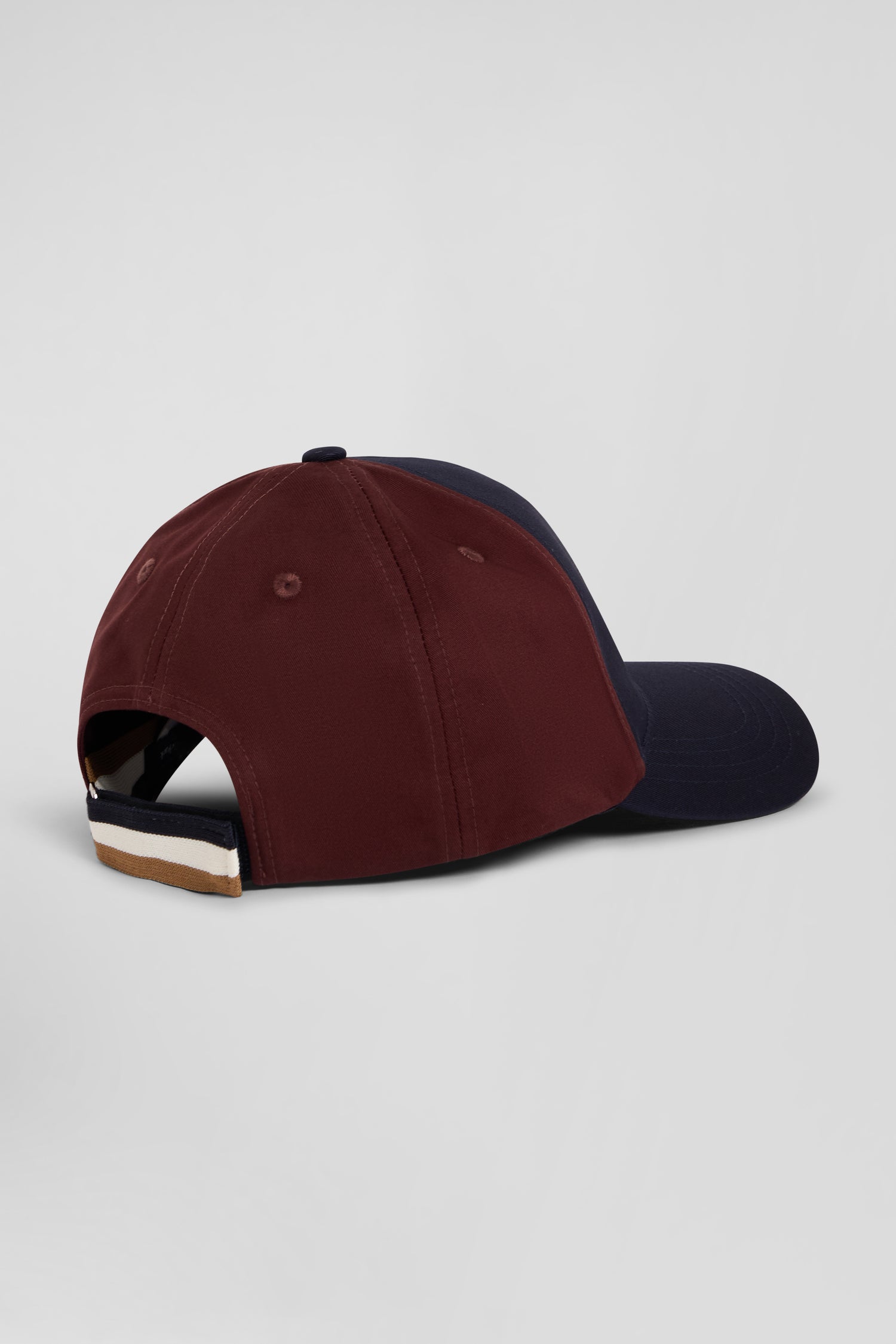 Casquette en coton bordeaux et marine