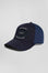 Casquette bicolore en coton bleu foncé