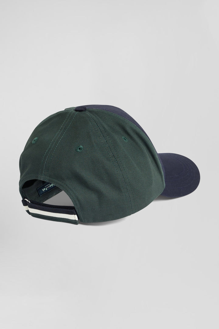 Casquette bicolore en coton vert alt view