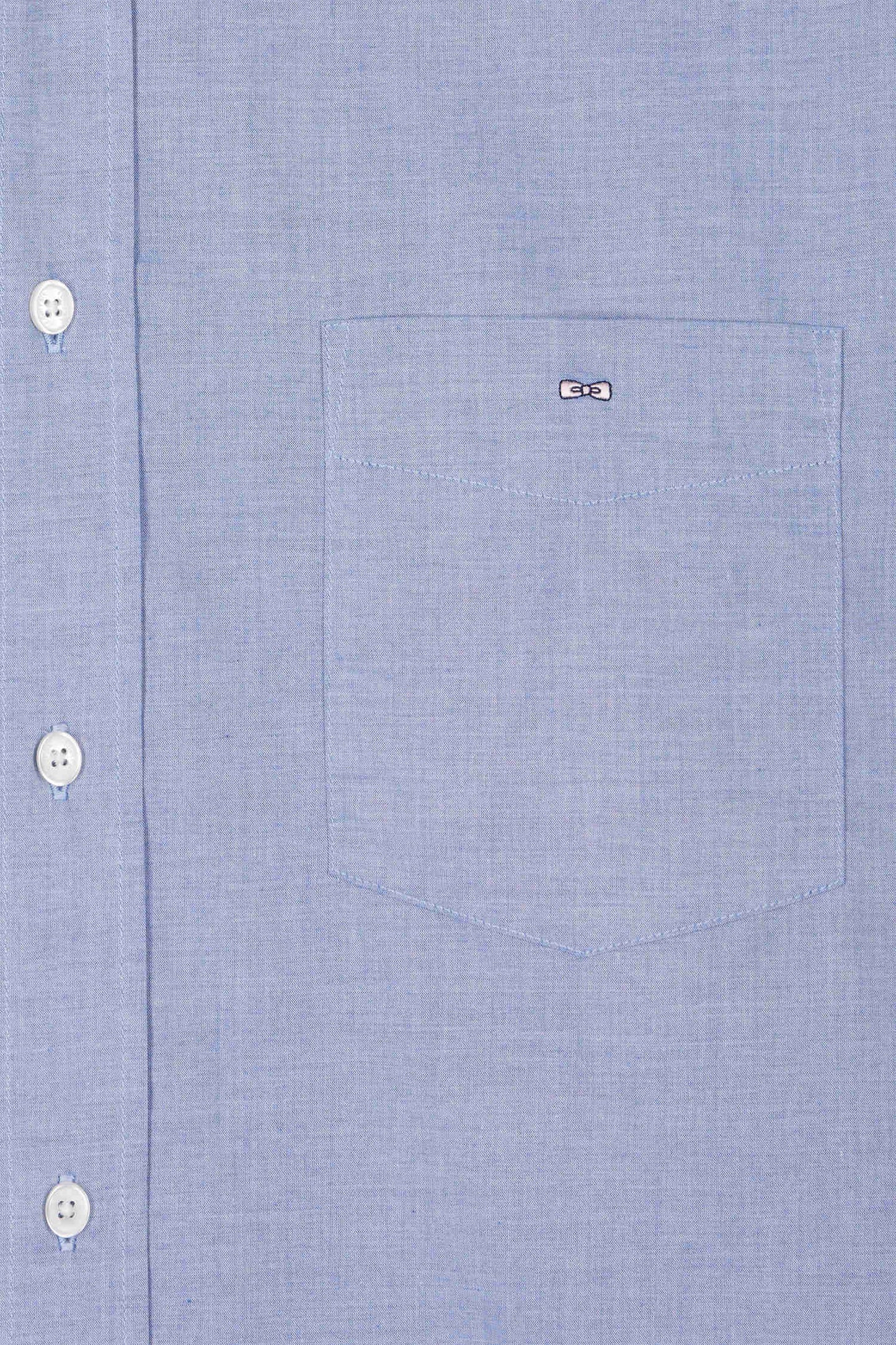 Chemise en coton denim ciel coupe Regular coudières imprimées - Image 9