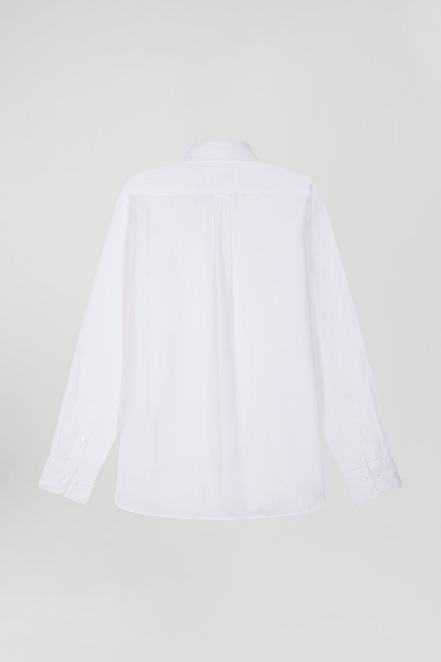 Chemise en piqué coton unie blanche coupe Regular - Image 5