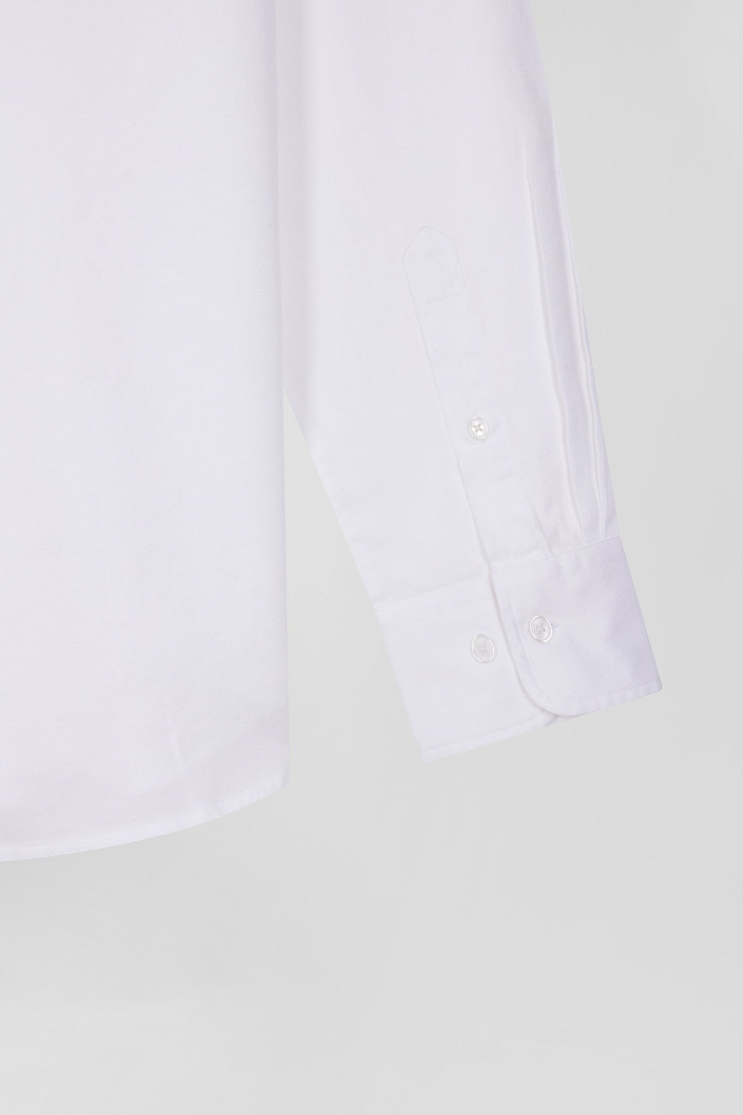 Chemise en piqué coton unie blanche coupe Regular - Image 10