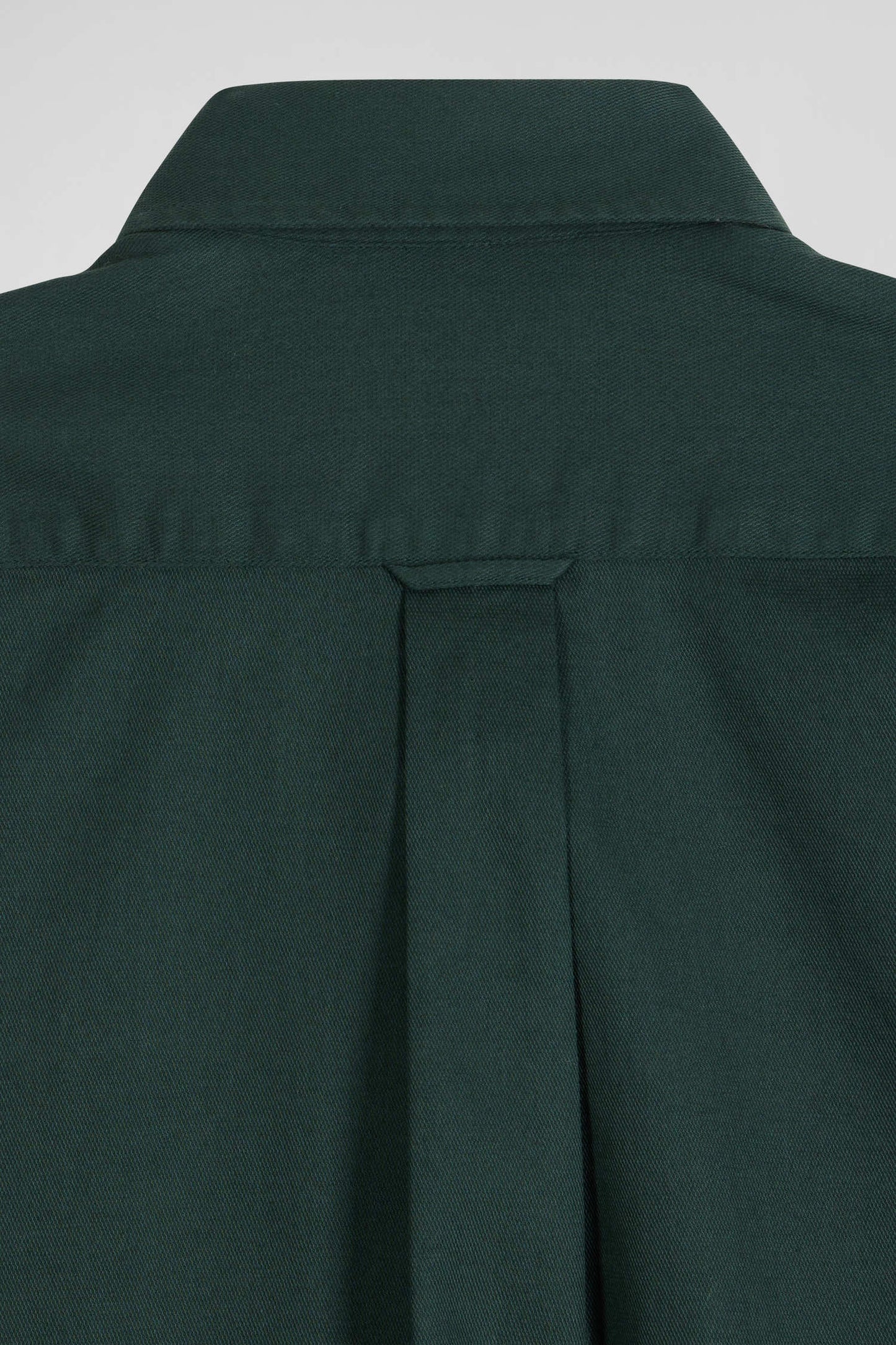 Chemise en piqué coton unie verte coupe Regular - Image 10