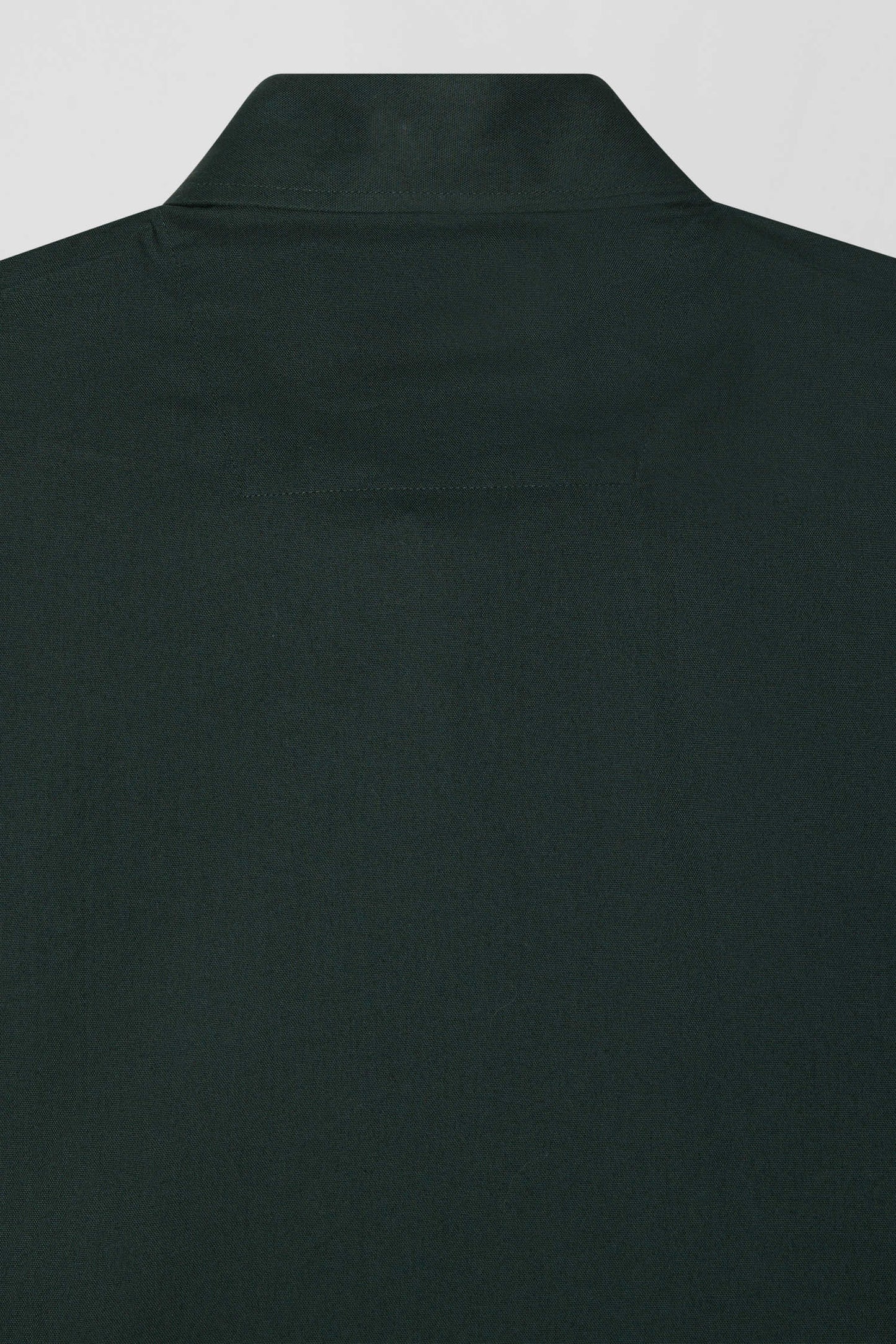 Regular green oxford cotton shirt with striped bow tie detail