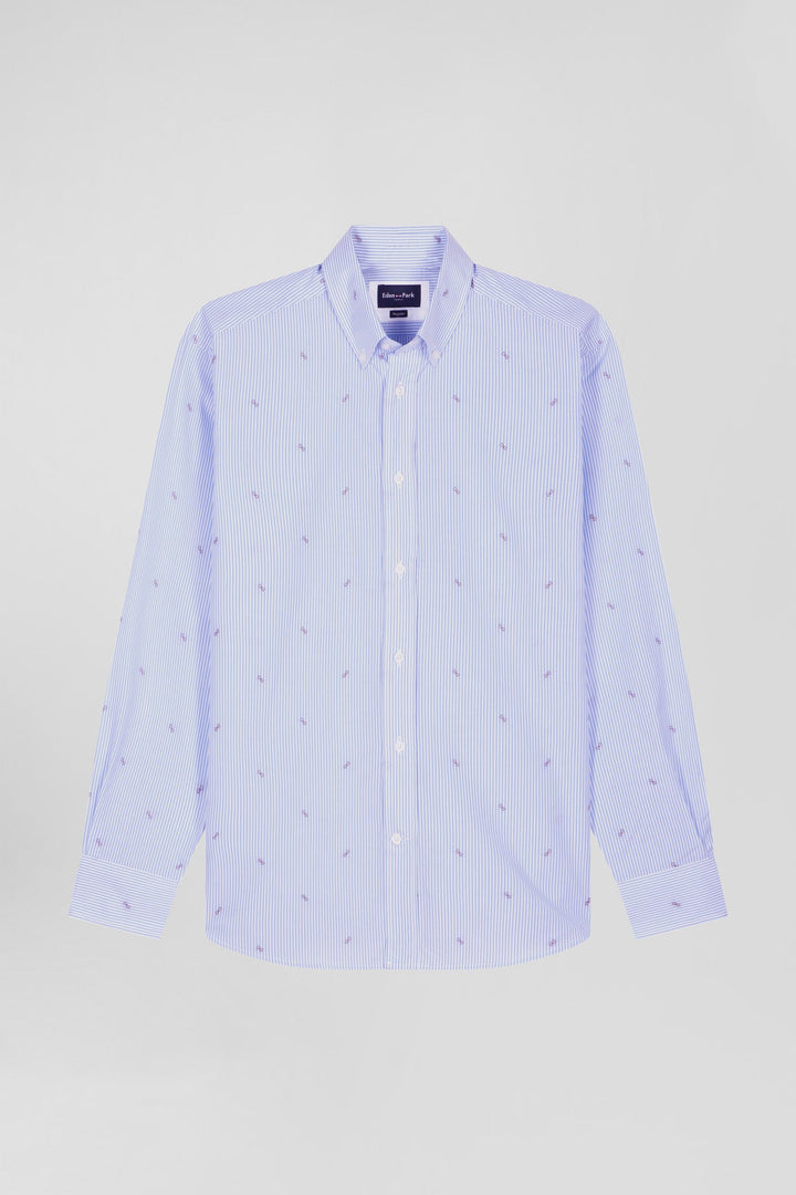 Chemise en coton ciel coupe Regular alt view