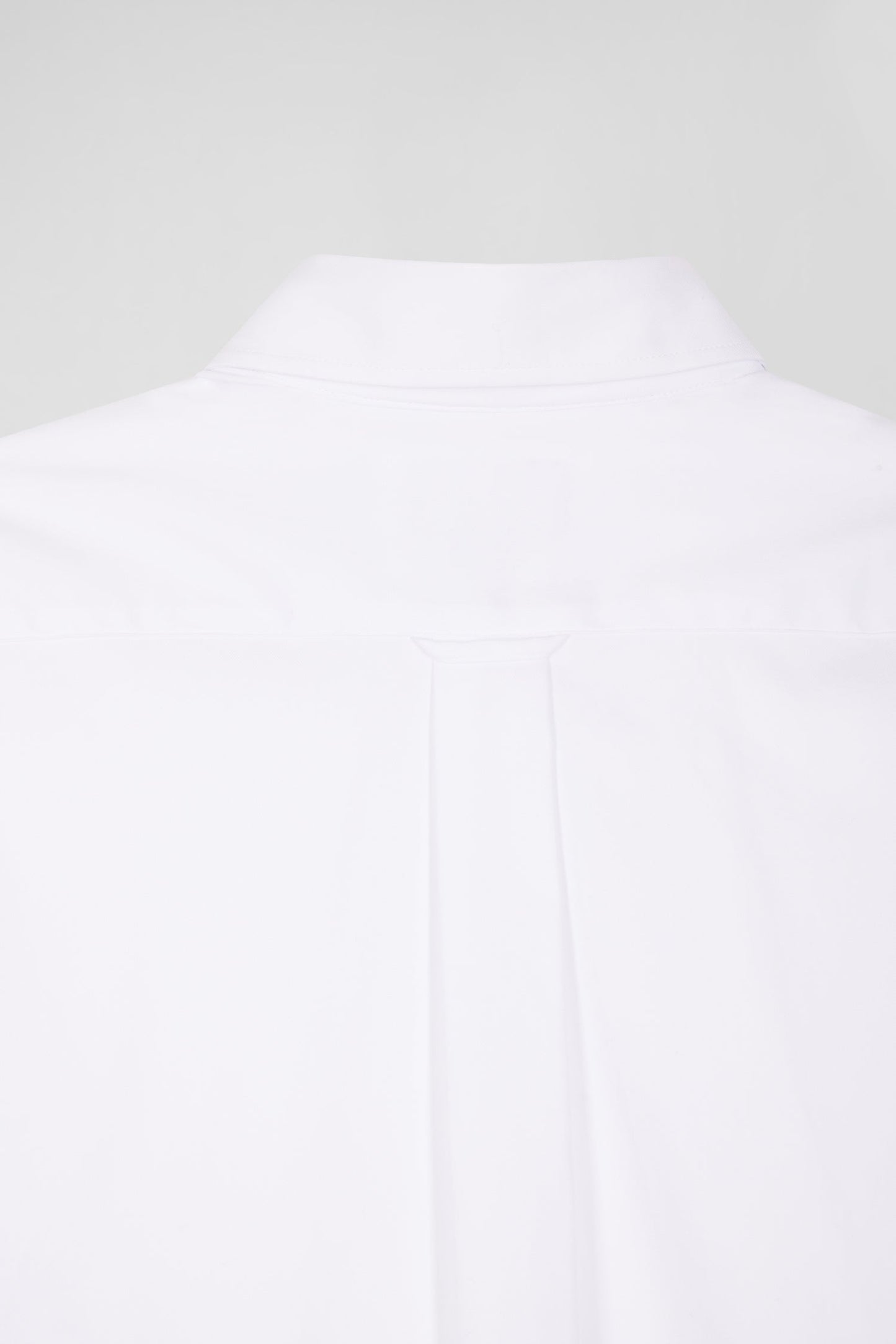 Chemise unie blanche en coton stretch mélangé coupe Regular - Image 9