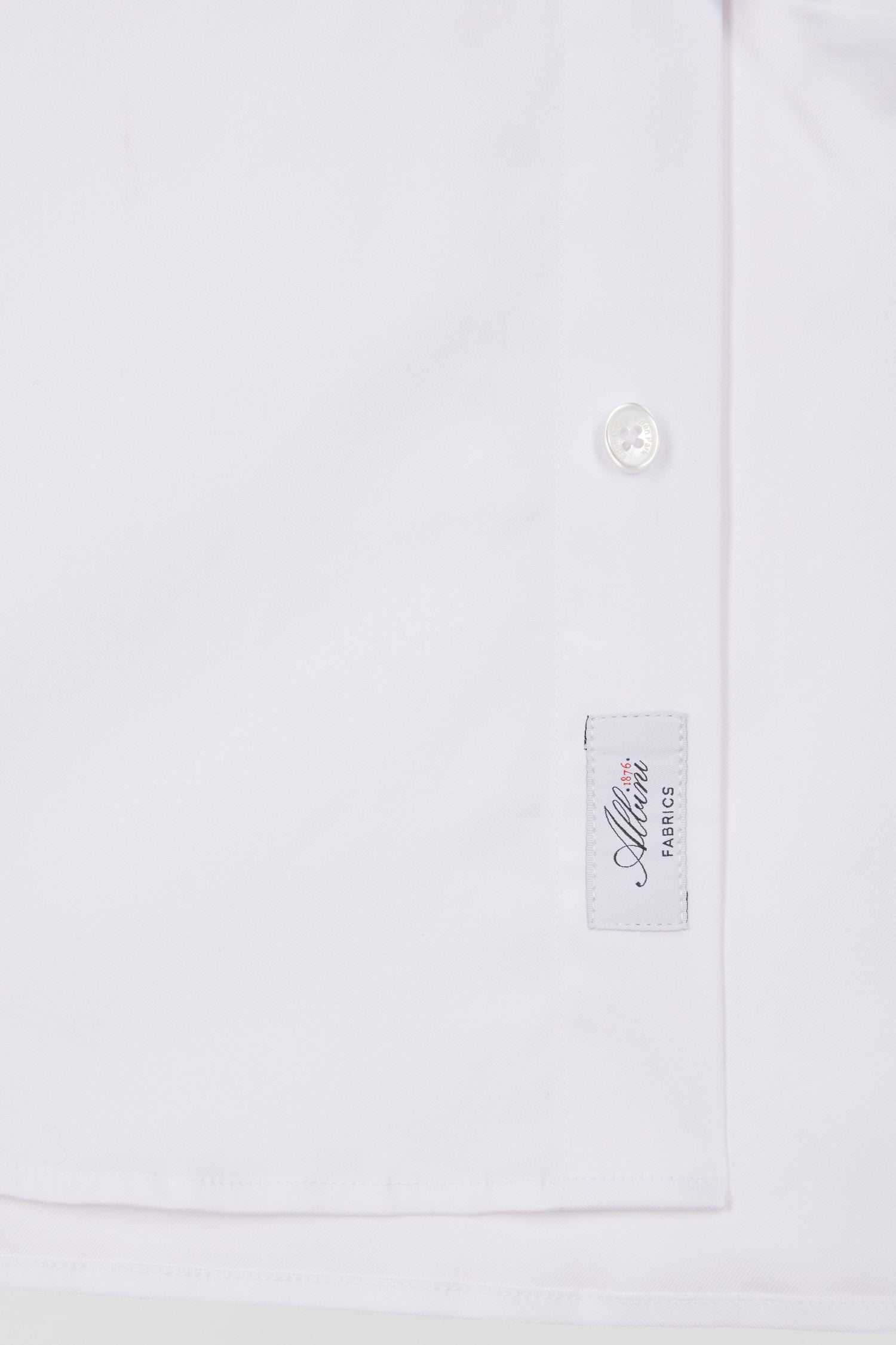 Chemise unie blanche en coton stretch mélangé coupe Regular