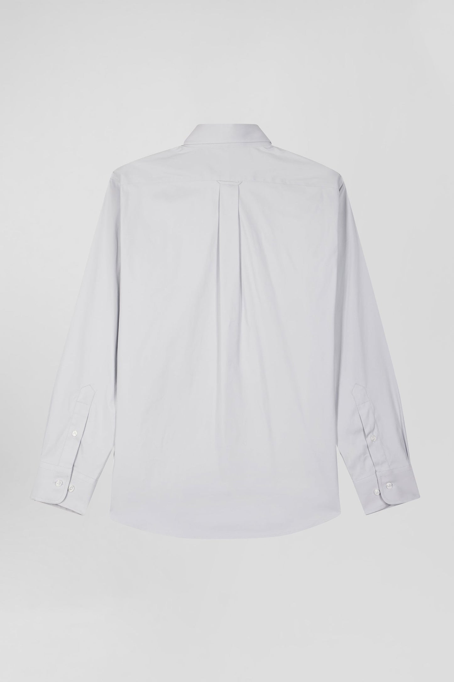 Chemise unie grise en coton stretch mélangé coupe Regular - Image 5