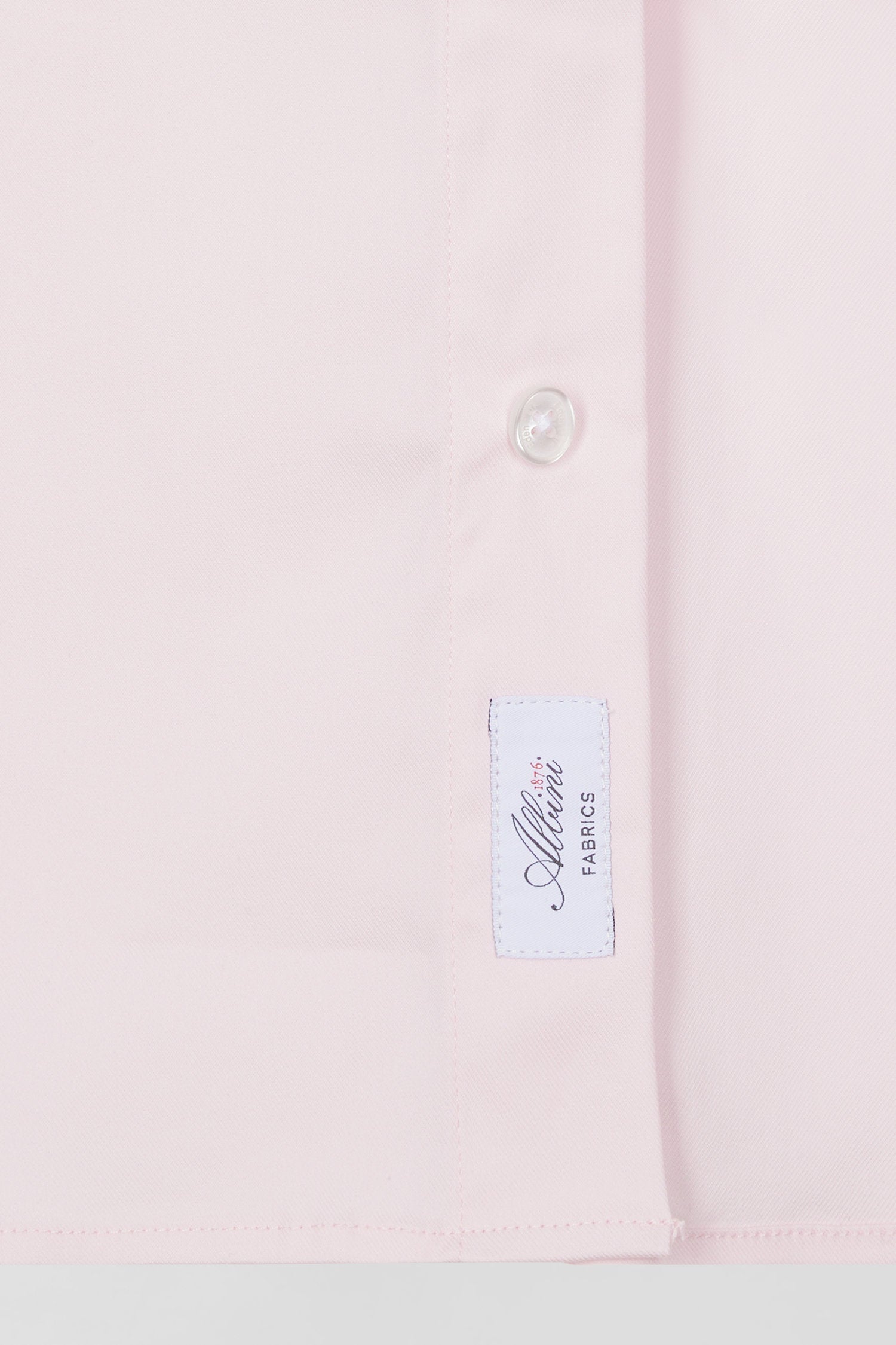 Chemise unie rose en coton stretch mélangé coupe Regular