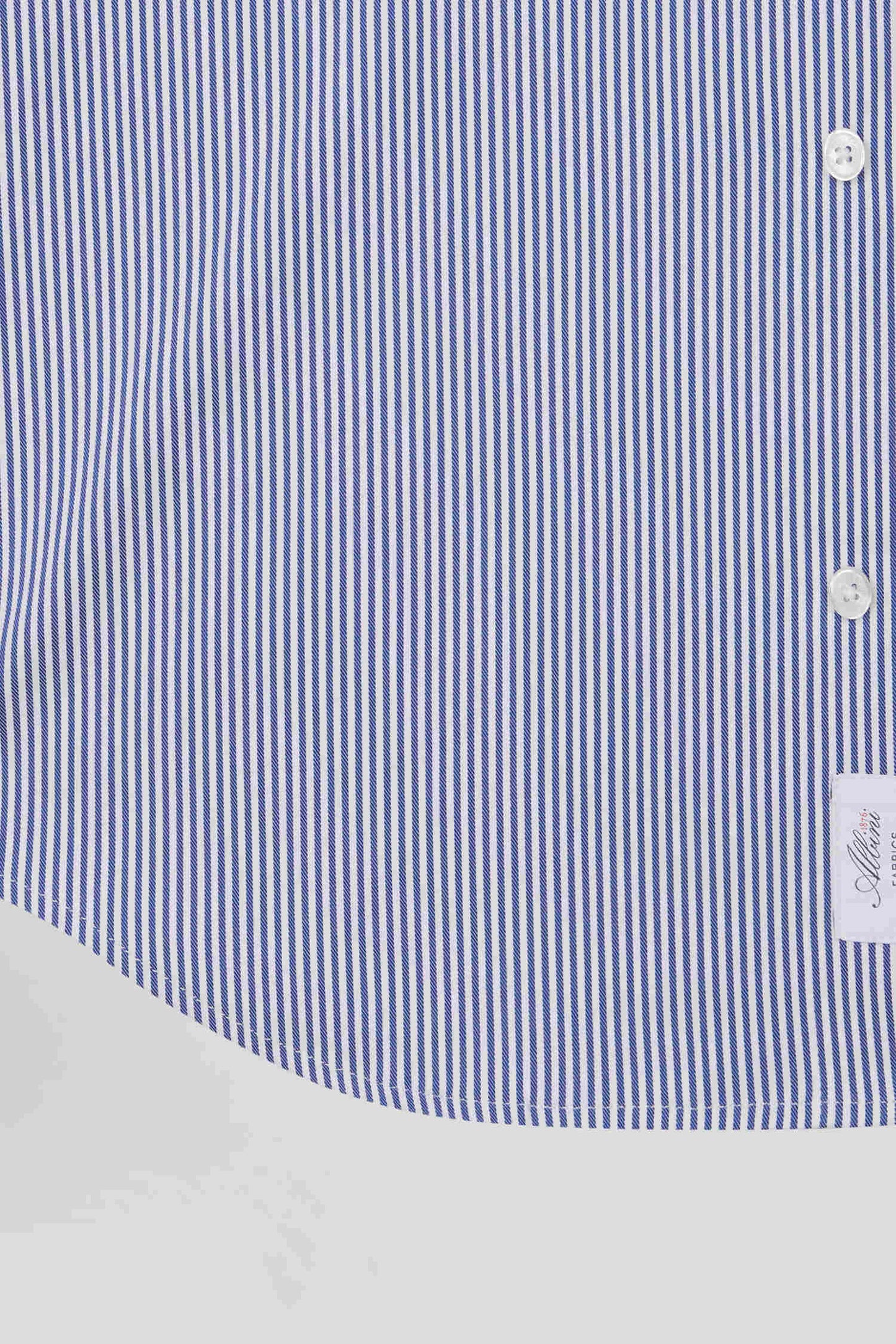 Chemise en popeline de coton bleu marine à rayures bâton coupe Regular - Image 11