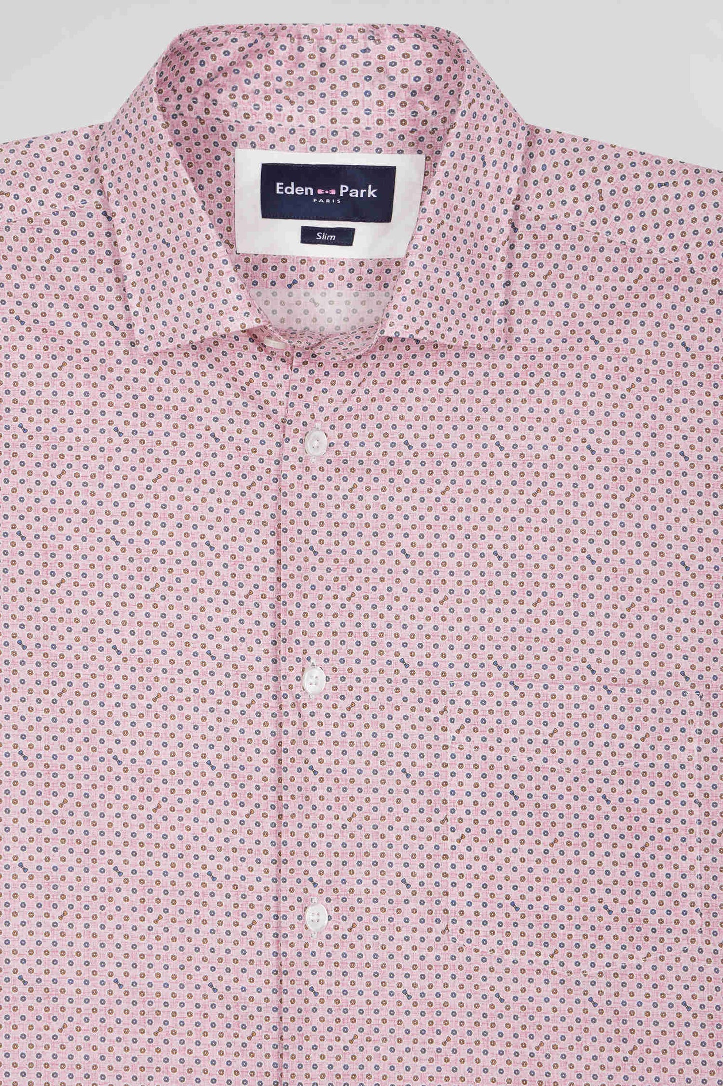 Chemise en coton rose coupe Slim - Image 8