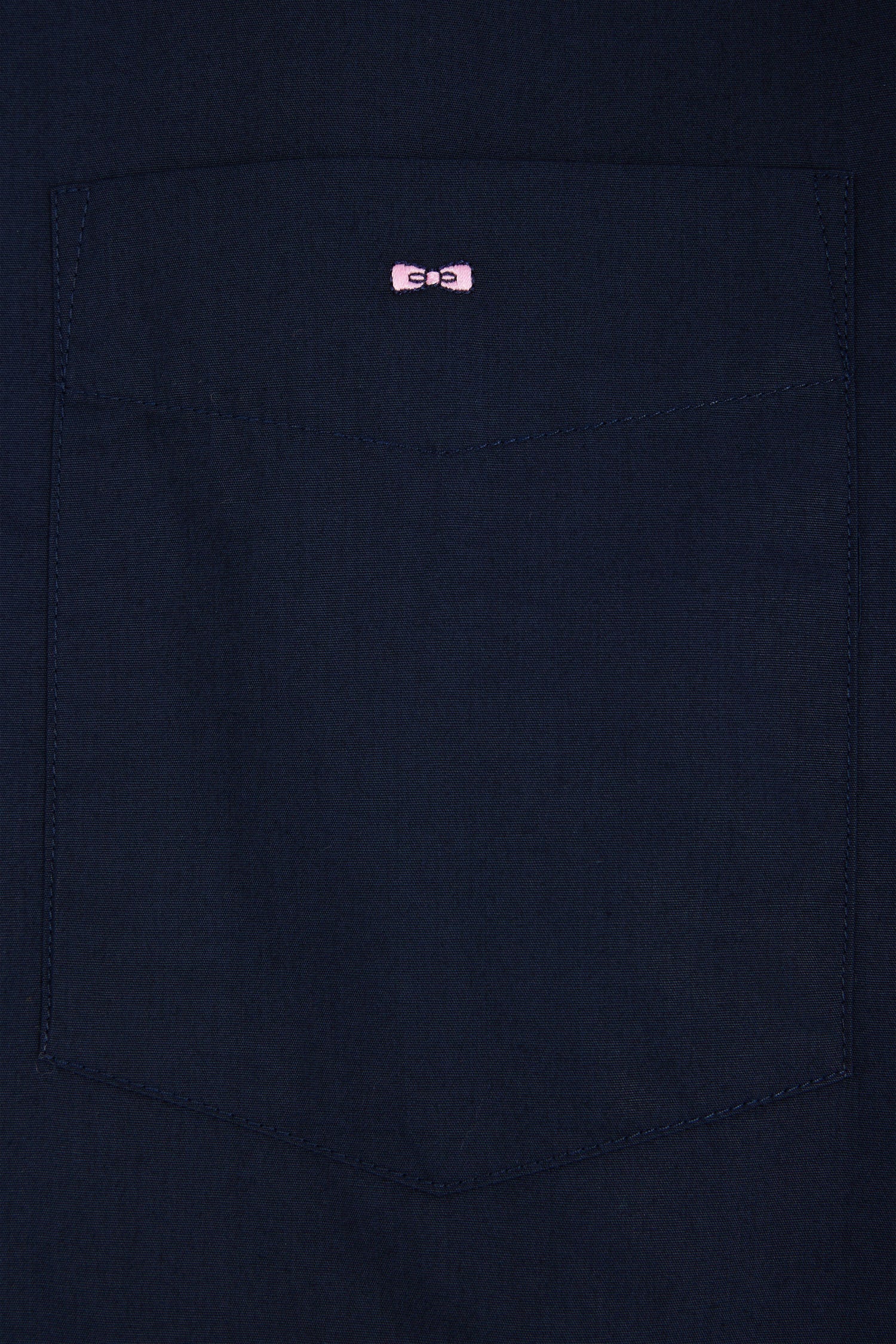 Chemise en popeline de coton bleu marine coupe Regular